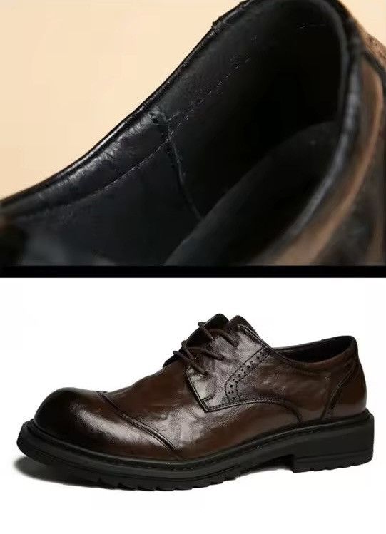 Genuine Leather Real Leather Casual British Black Basic Loafers Boots Size US 10.5 / EU 43-44 - 2 Thumbnail