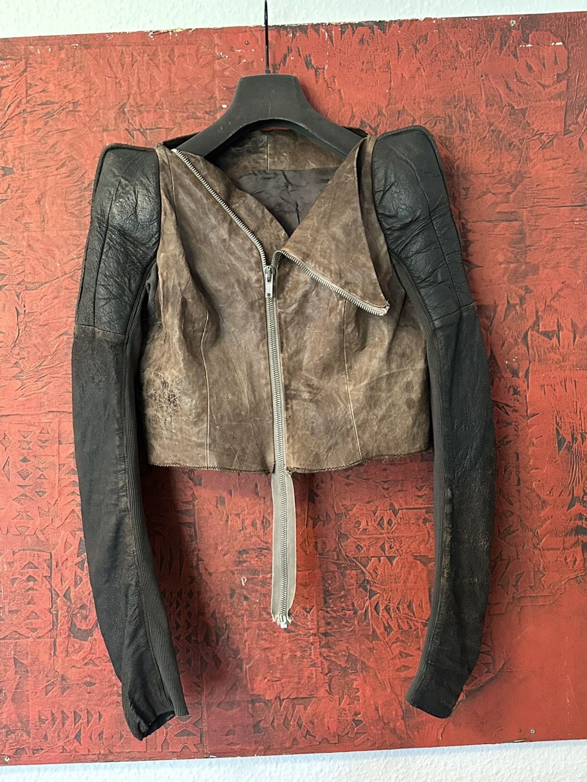 Rick Owens Rick owens archive | cropped horned shoulders leather jacket Size L / US 10 / IT 46 - 6 Thumbnail