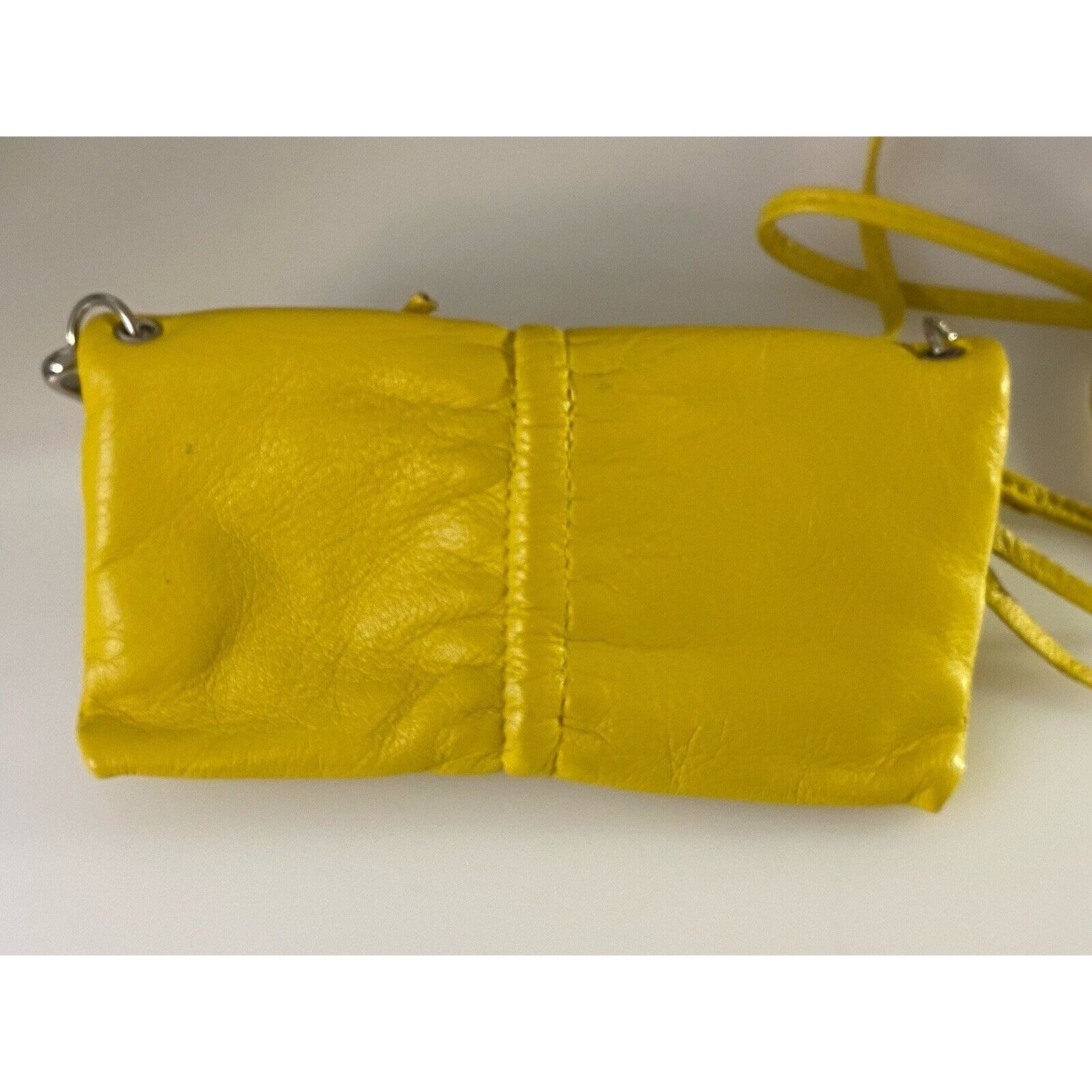 Vintage Arezzo Yellow Leather Small Crossbody Shoulder Bag Clutch Ad Size ONE SIZE - 15 Thumbnail
