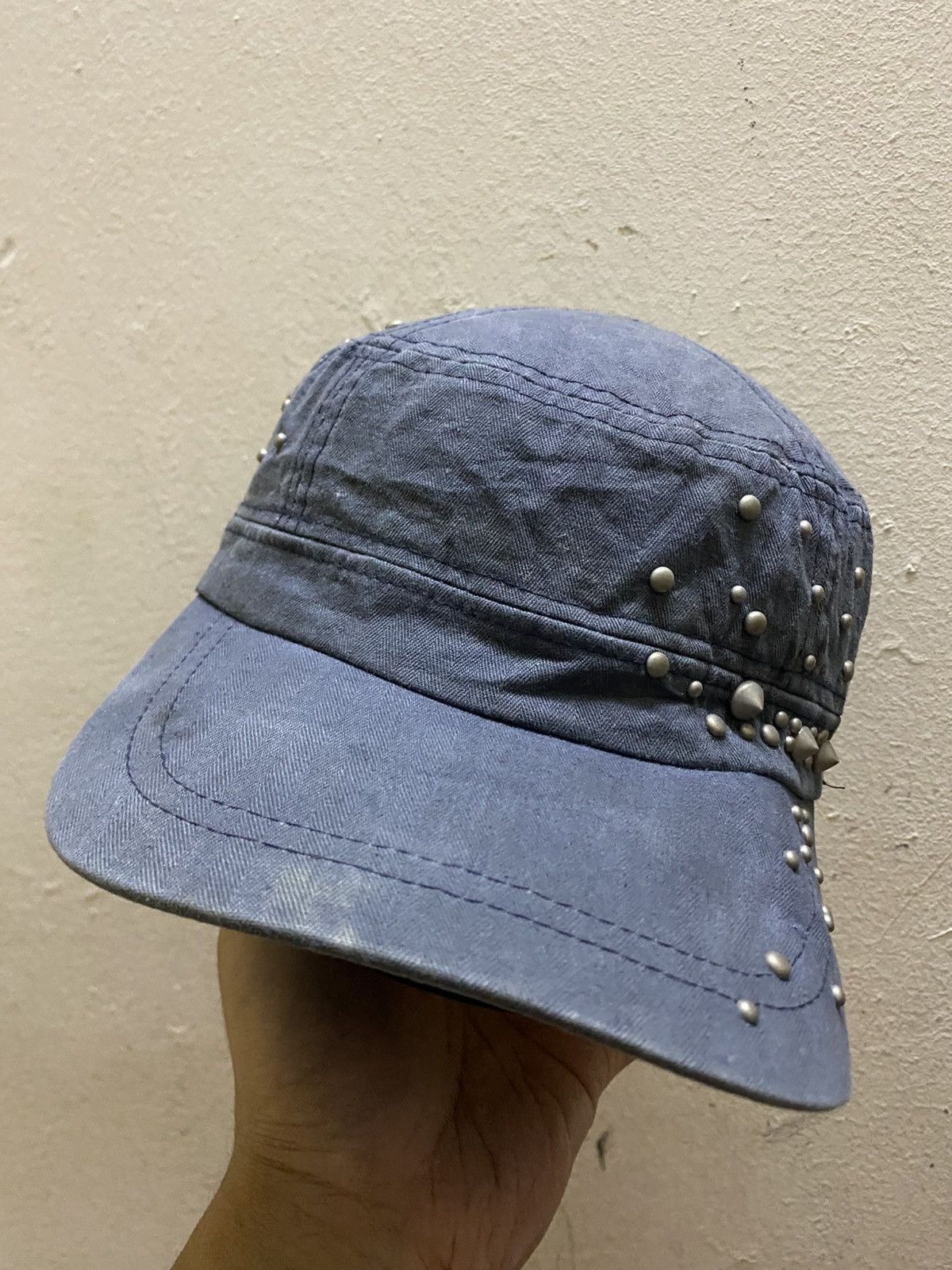 Hysteric Glamour 2000s Cadet Hat Poem Studded Distressed Punk y2K style Size ONE SIZE - 1 Thumbnail