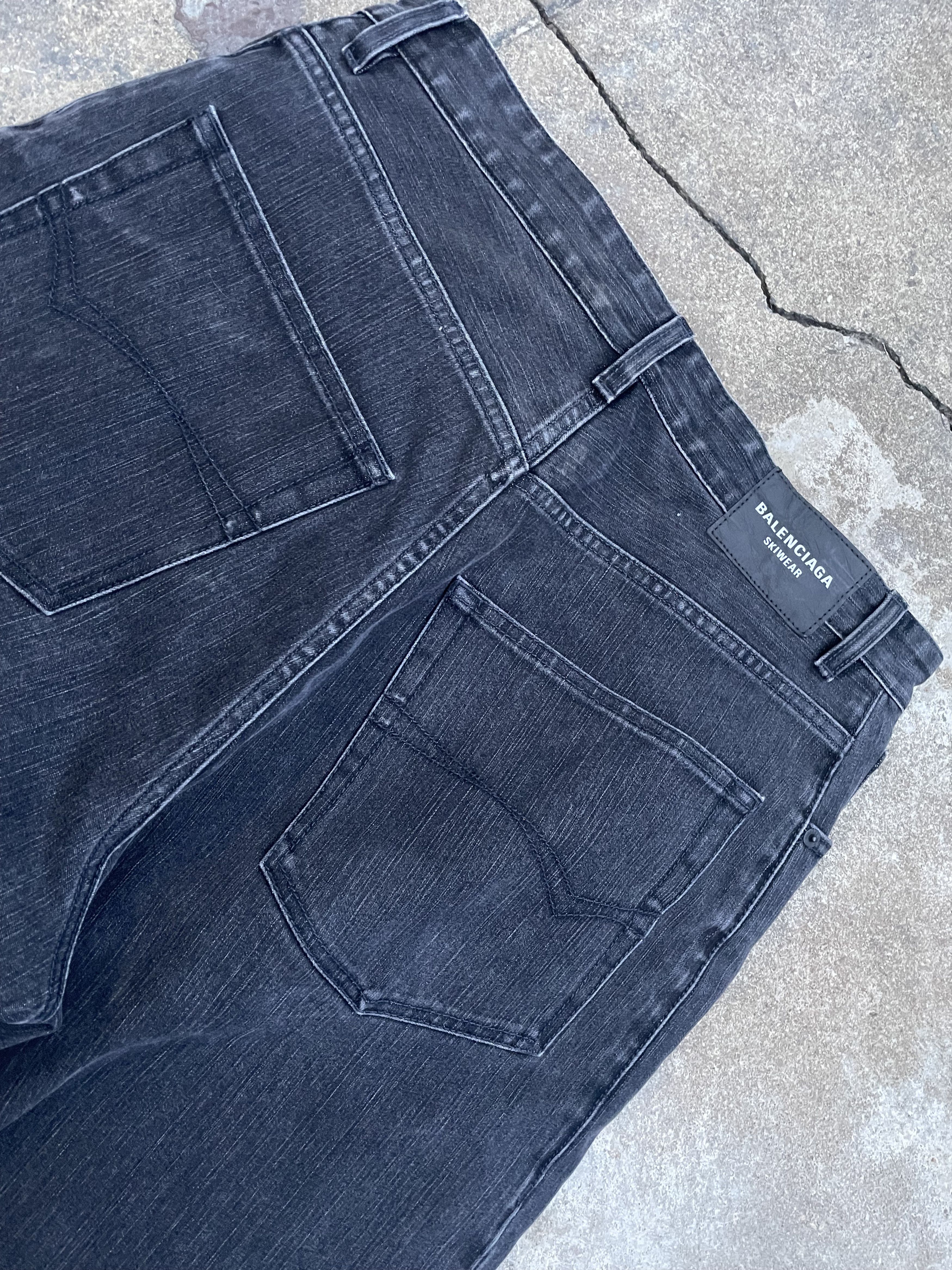 Balenciaga Skiwear Waterproof Fleece Lined Baggy Wide Leg Denim Size US 32 / EU 48 - 4 Thumbnail