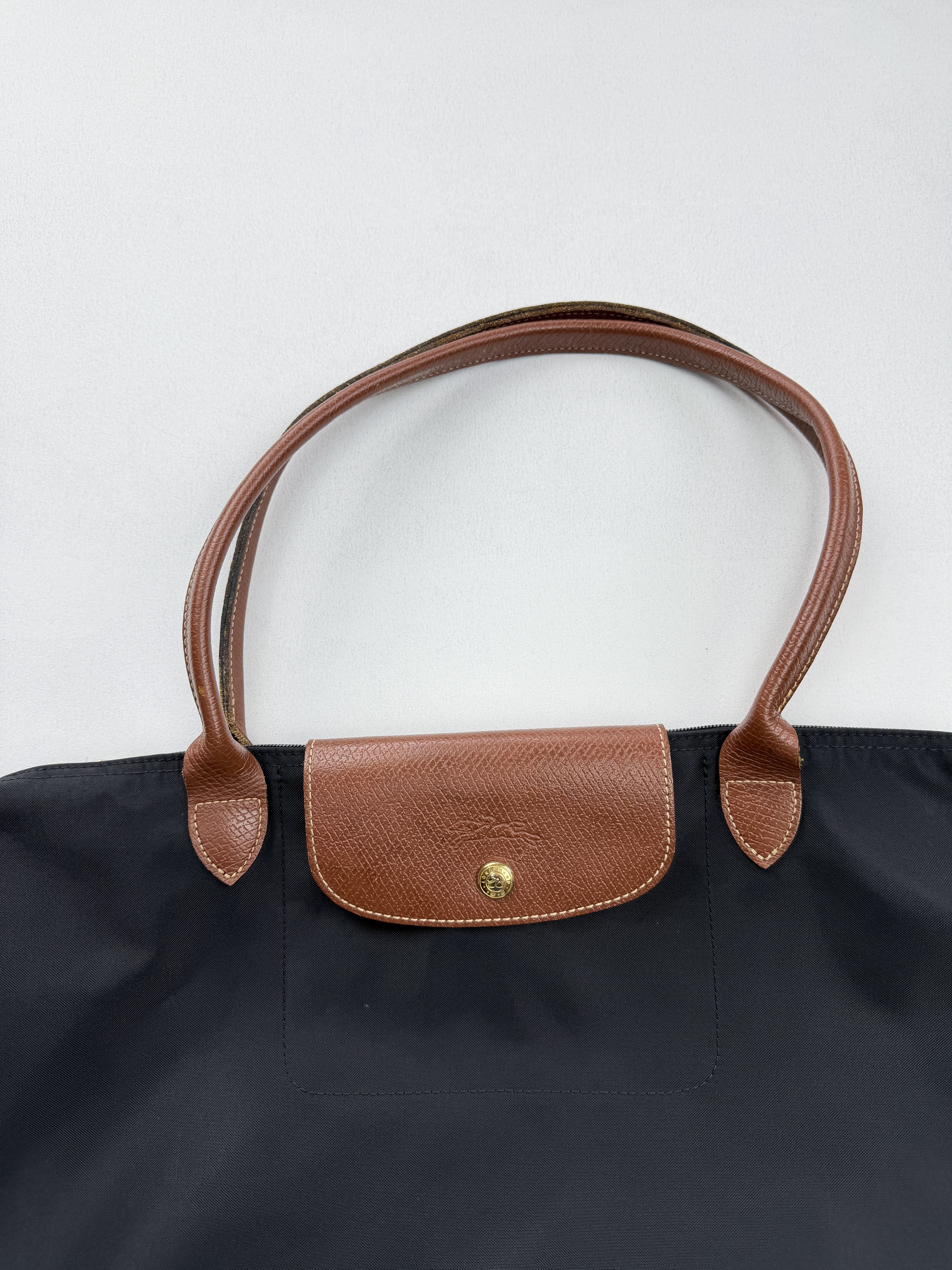 Longchamp Longchamp Le Pliage Black Nylon Top Handle Bag Size L Size ONE SIZE - 10 Thumbnail
