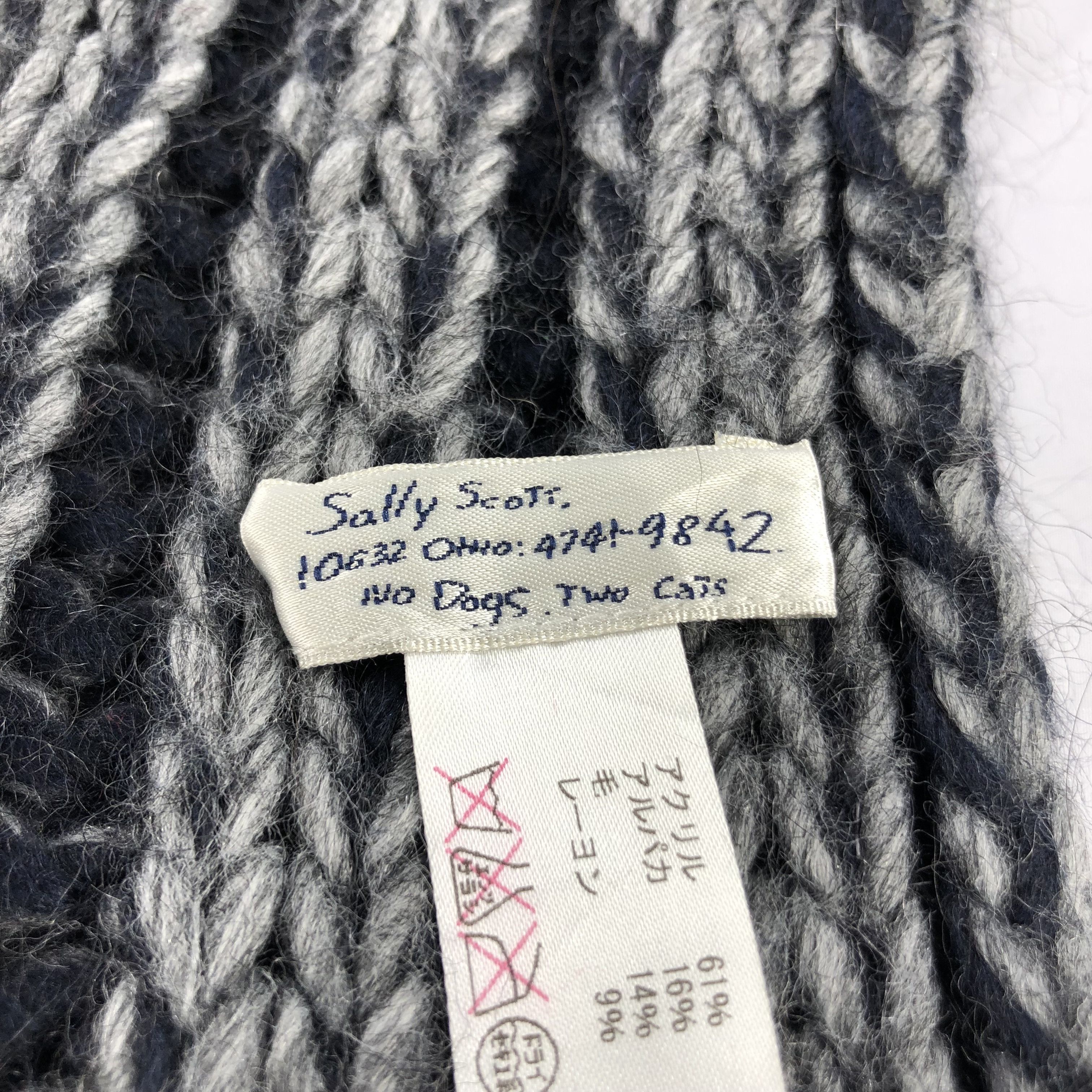 Vintage Sally Scott Wool Scarf Muffler V926 Size ONE SIZE - 4 Thumbnail