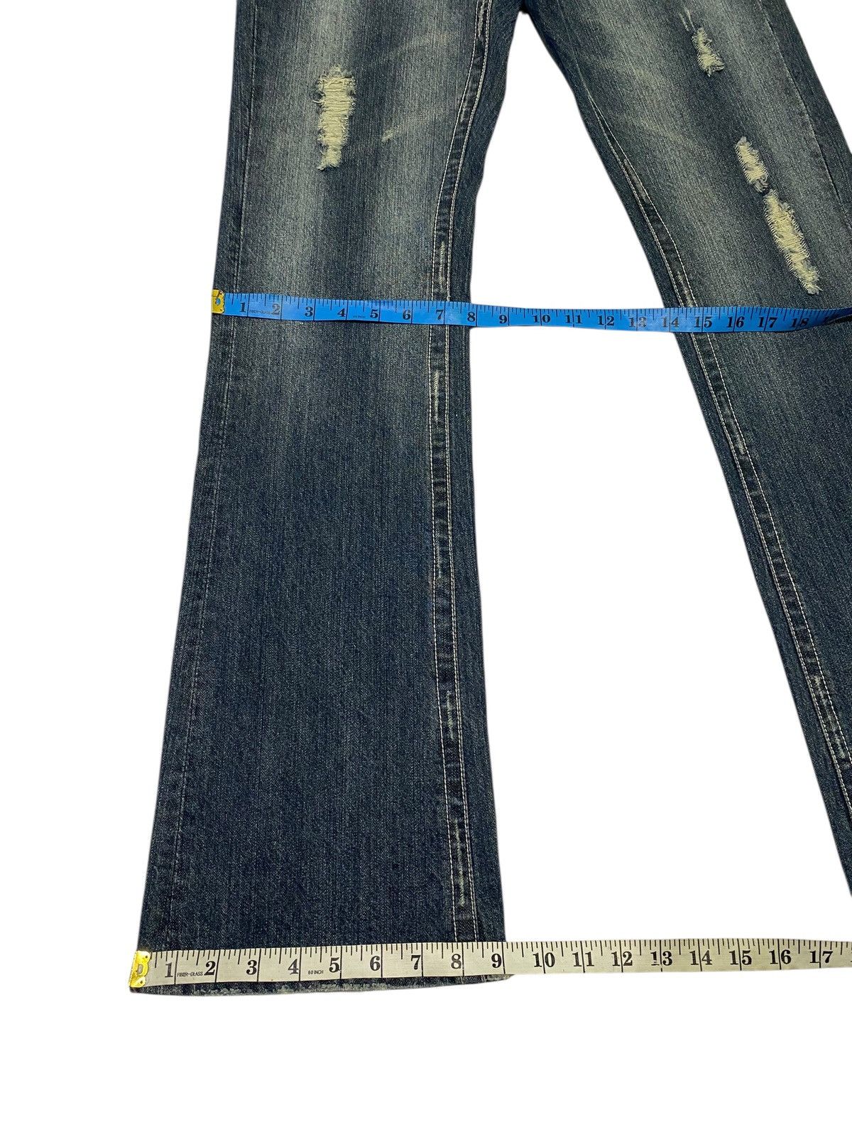 Japanese Brand Tornado mart x Ecstrail flare distressed jeans Size US 32 / EU 48 - 15 Thumbnail