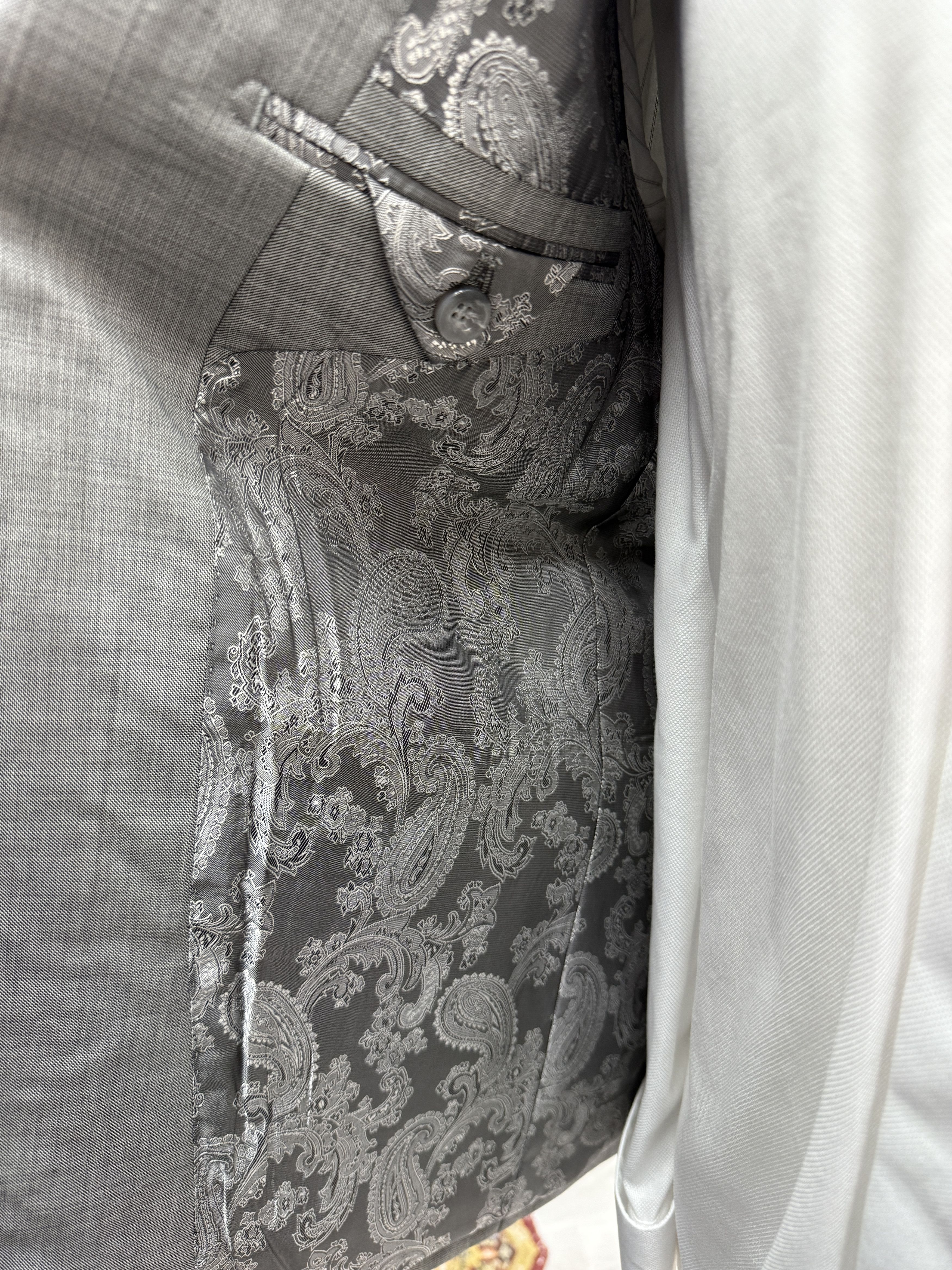 Designer × Other 42R Bespoke 2Pc Suit, Notch Lapel, Vents, Full Canva Size 42R - 9 Thumbnail