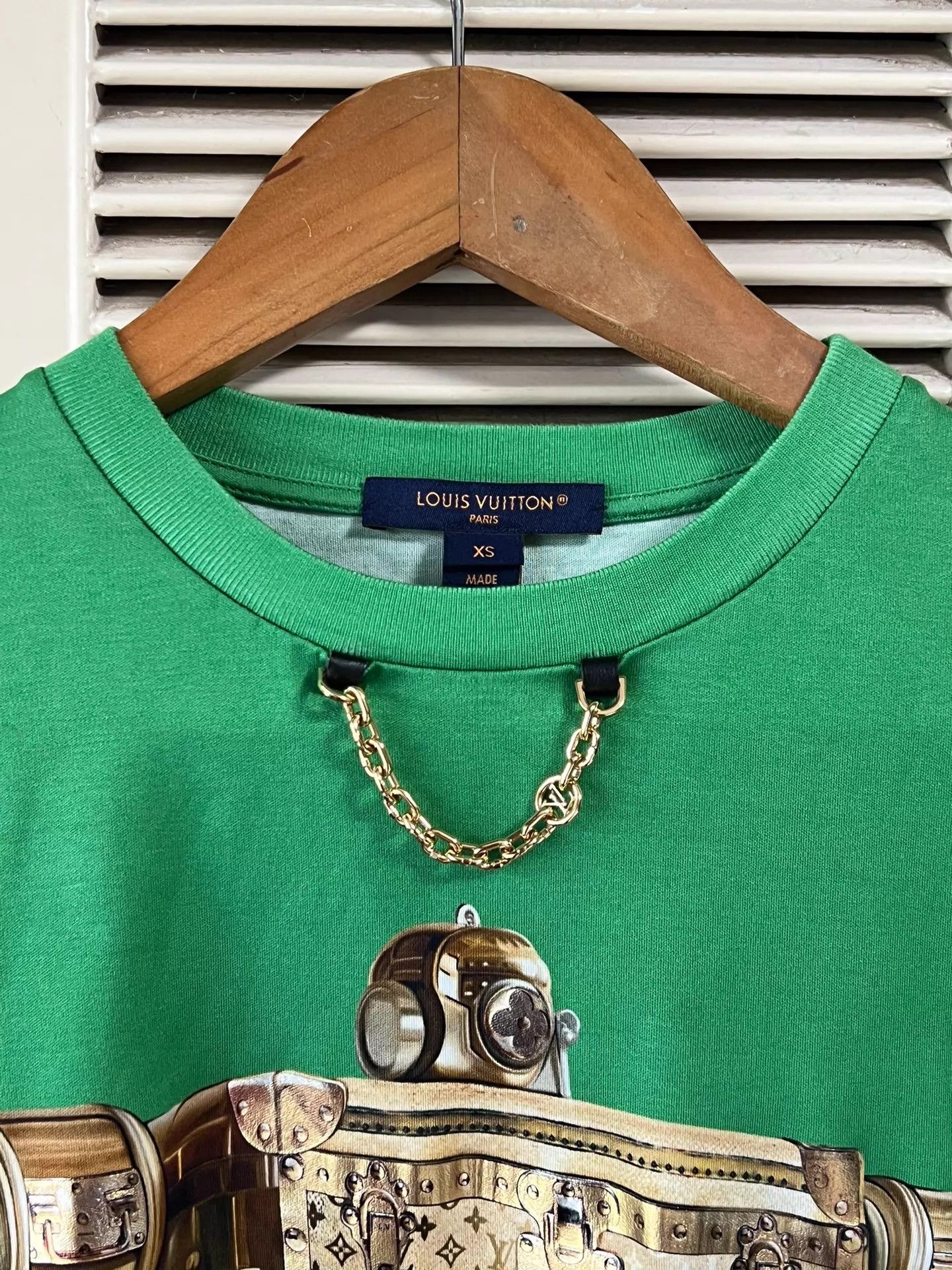 Louis Vuitton LV Metal Robot Chain Green T-Shirt XS Size XS / US 0-2 / IT 36-38 - 3 Thumbnail