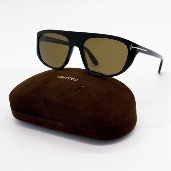 NEW TOM FORD SUNGLASSES EDWARD-02 TF1002 01J BLACK UNISEX EY