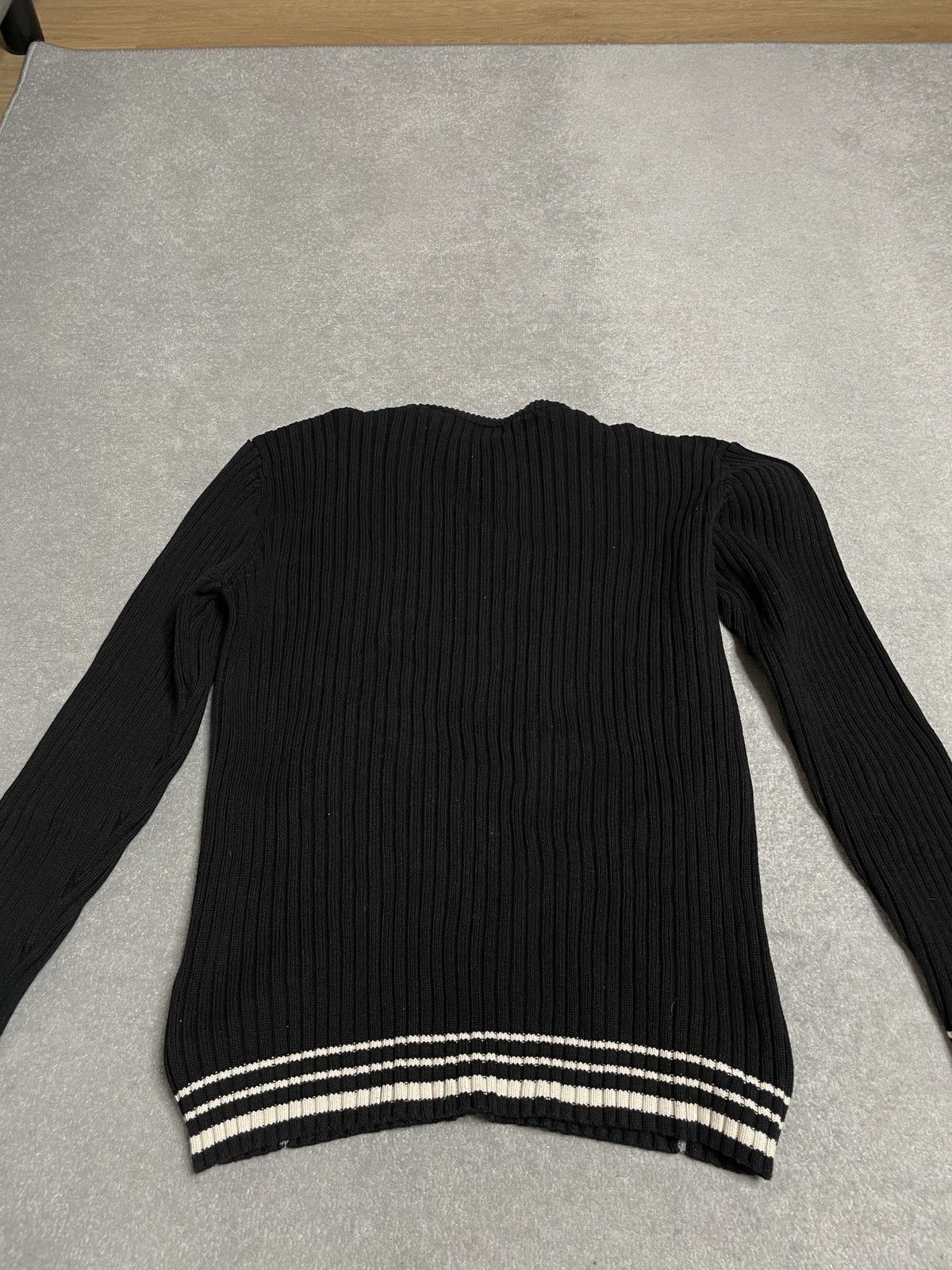 Vintage Vintage Black Striped Knitwear Opium Jumper Sweater Drip Size US L / EU 52-54 / 3 - 5 Thumbnail