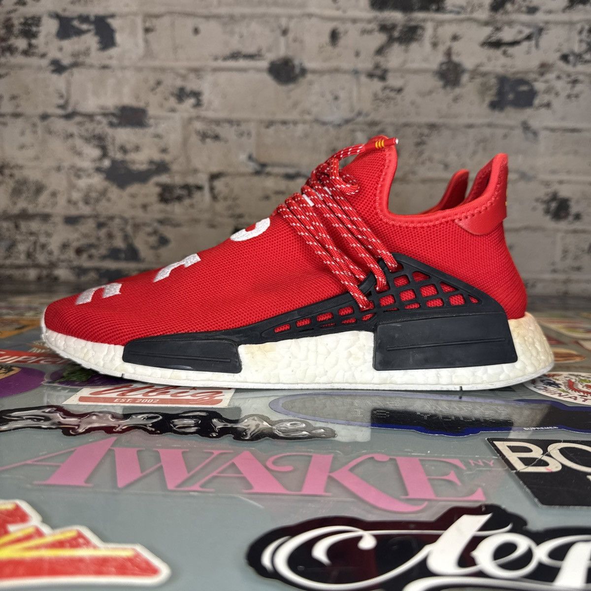 Adidas NMD HU Human Race Pharrell Scarlet Red Sz 9.5 No Box