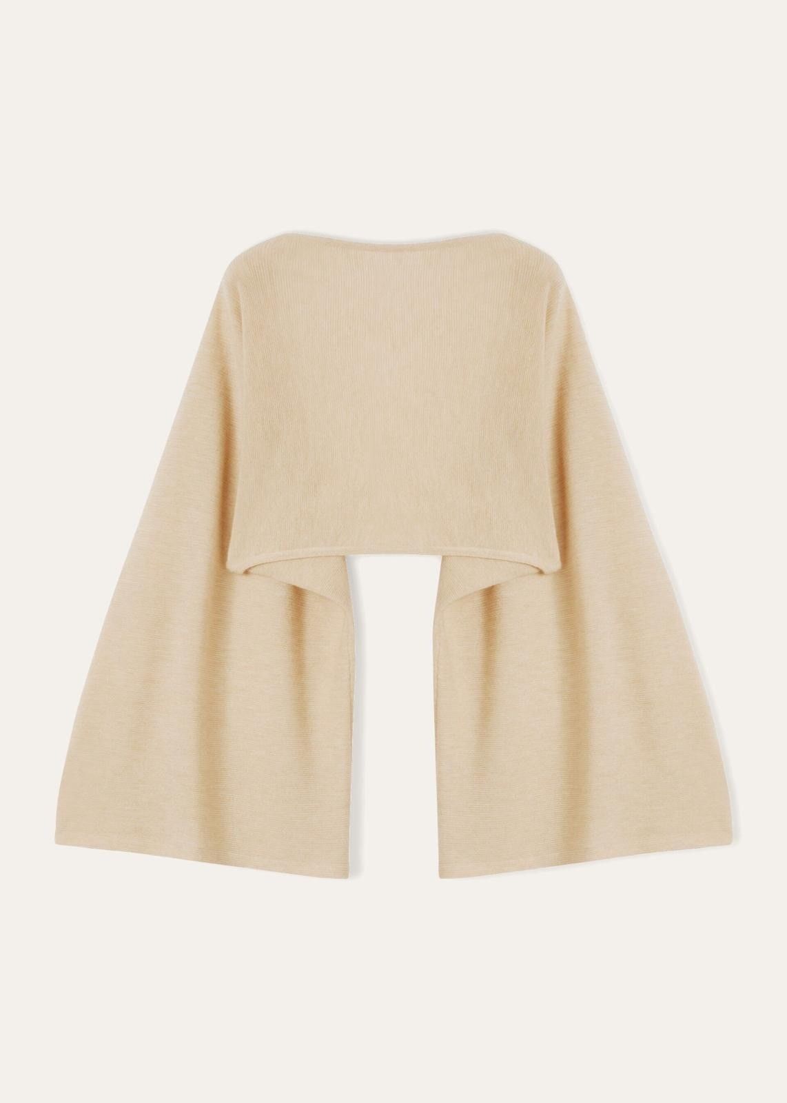 Loro Piana o1srvl11e1124 Cocooning Soft Regular-Fit Knit Shrug in Beige Size L / US 10 / IT 46 - 2 Thumbnail