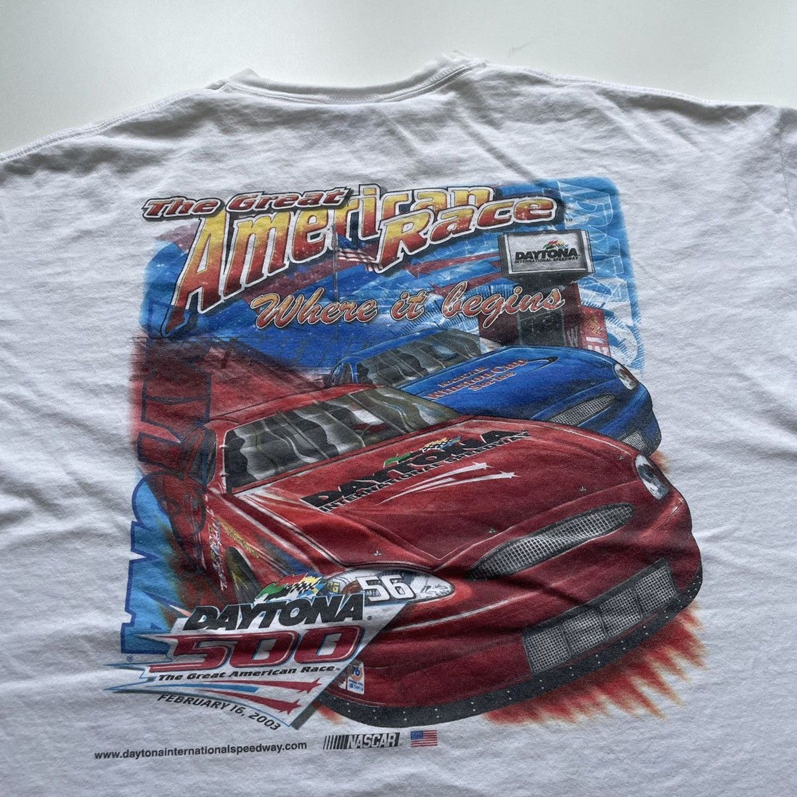 Hanes Vintage Y2K Nascar Daytona 500 Racing Art T Shirt 2XL Rare Size US XXL / EU 58 / 5 - 3 Thumbnail