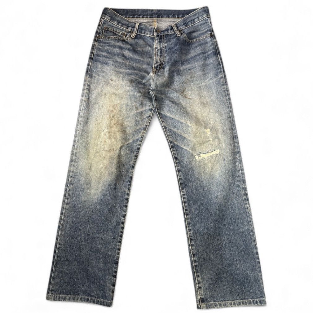 Undercover × Uniqlo 🔥🇯🇵 Vintage 90s S002 Uniqlo Dirty Distressed Jeans Denim Size US 31 - 1 Thumbnail