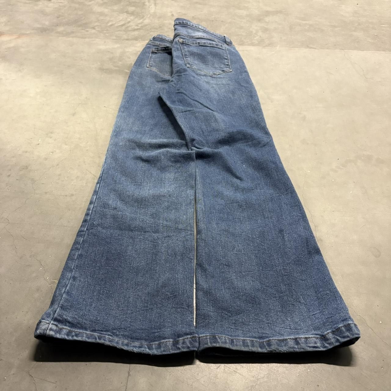 Japanese Brand × Vintage Crazy Vintage Y2K Flared Bootcut Medium Wash Denim Jeans! Size US 34 / EU 50 - 5 Thumbnail