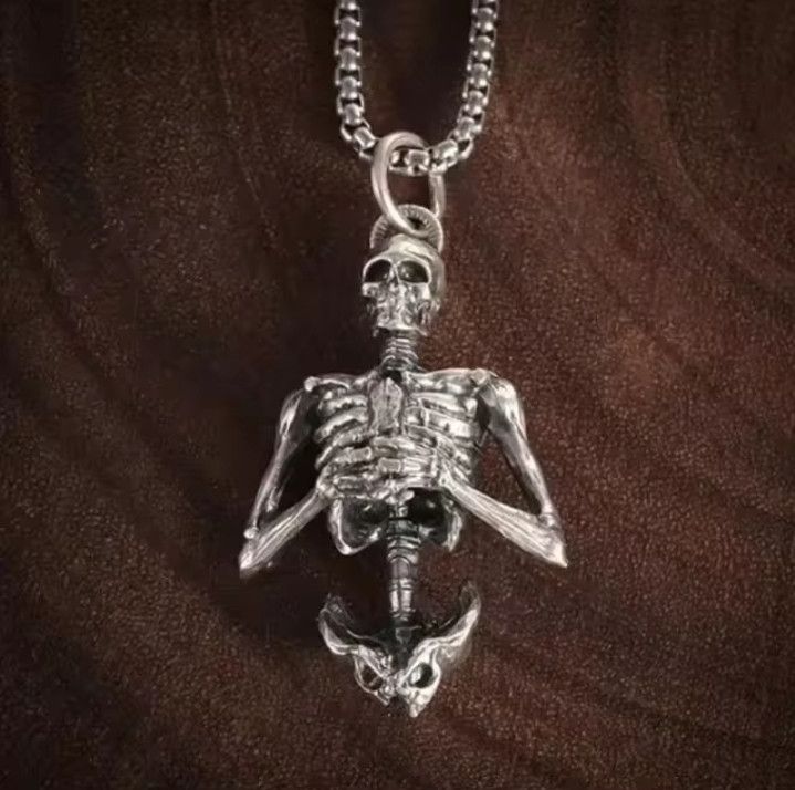 Jewelry Skull Pendant Necklace Size ONE SIZE - 3 Thumbnail