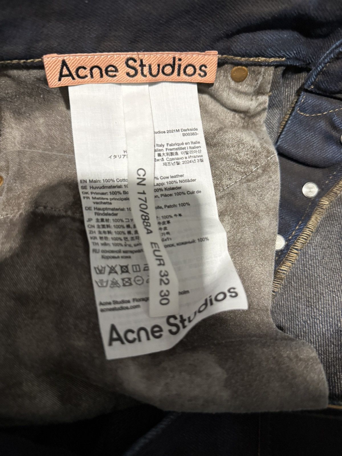 Acne Studios Acne Studios 2021M Darkside Blue Denim Size US 32 / EU 48 - 4 Thumbnail