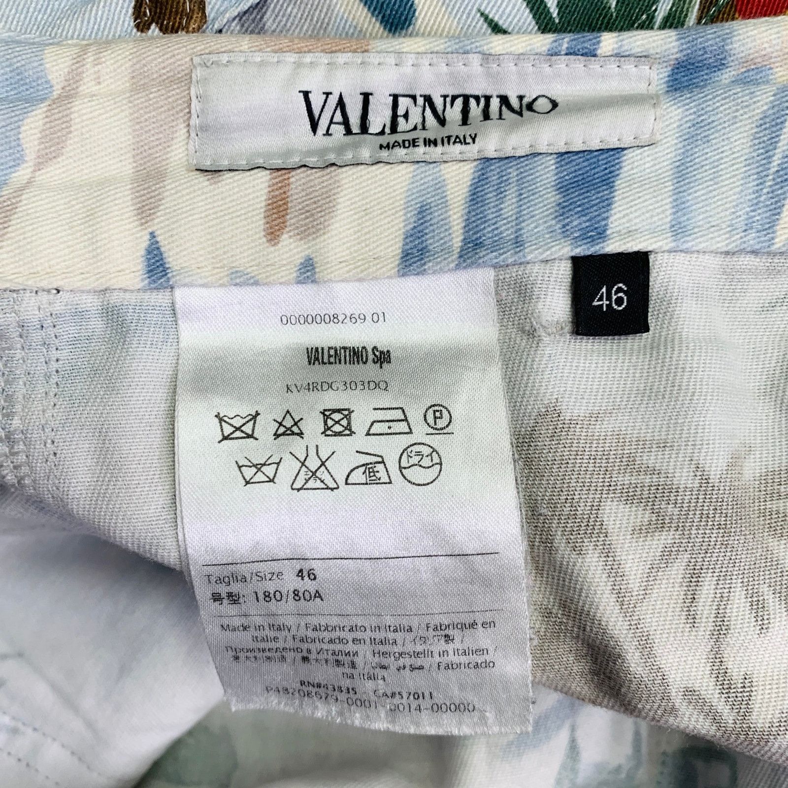 Valentino Multi Color Hawaiian Tropical Cotton Twill Zip Fly Shorts Size US 30 / EU 46 - 4 Thumbnail