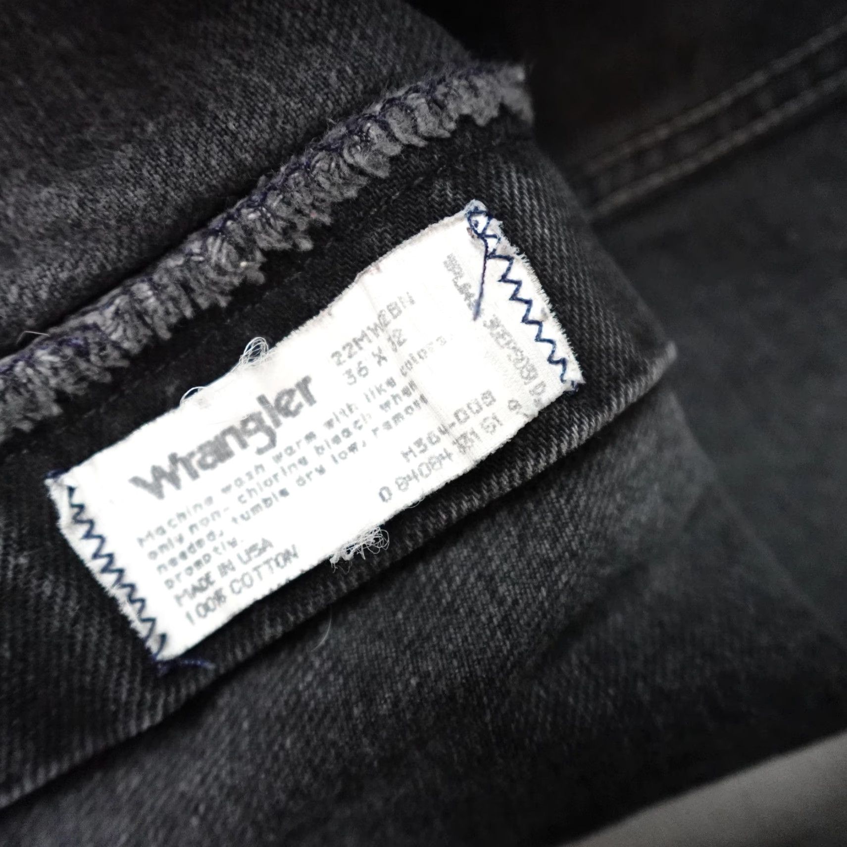 Wrangler VINTAGE Wrangler Riata Jeans Mens 36x32 Straight Leg Black Denim USA 90s (Gray) Size US 36 / EU 52 - 3 Thumbnail