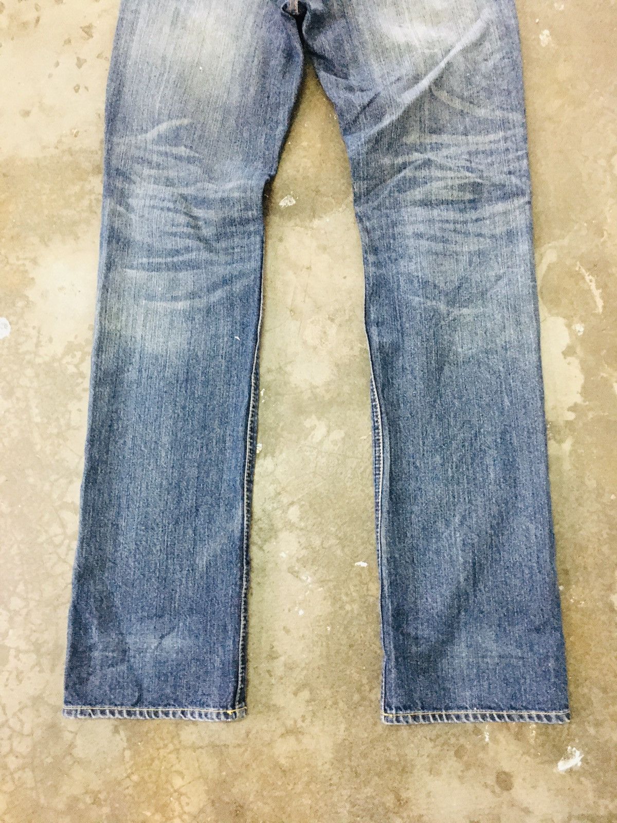 Japanese Brand Navy Distressed Jeans (15) Size US 31 - 7 Thumbnail