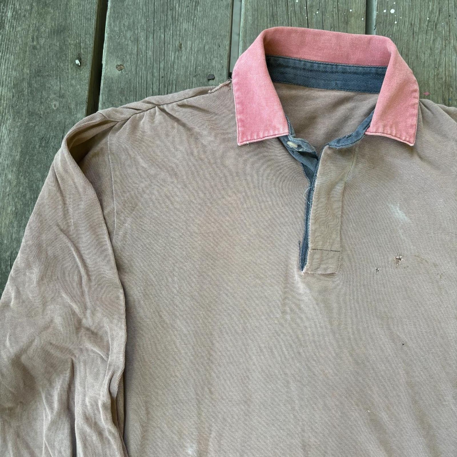 Vintage True vintage 60s collared cotton mens sweatshirt, two tone Size US L / EU 52-54 / 3 - 2 Thumbnail