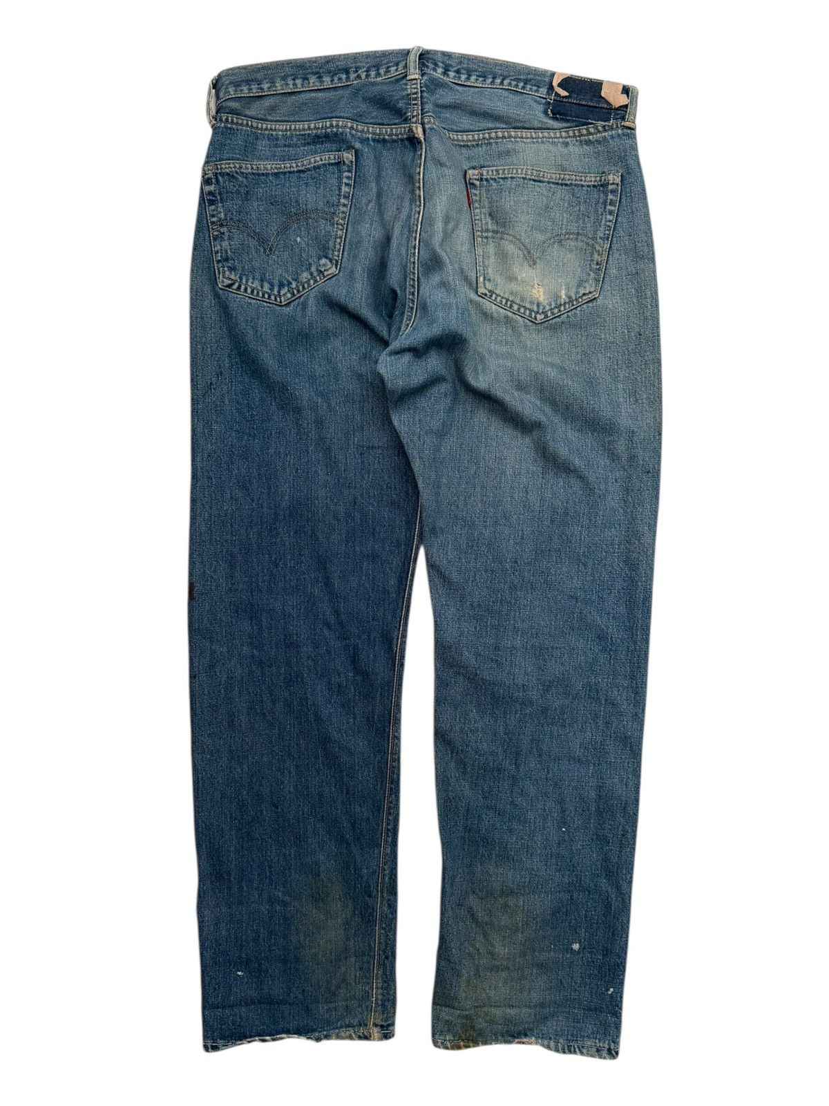 Levi's RARE OG 1960’s Big E Levi’s 501 Oil Splash Selvedge Denim Size US 38 / EU 54 - 2 Thumbnail