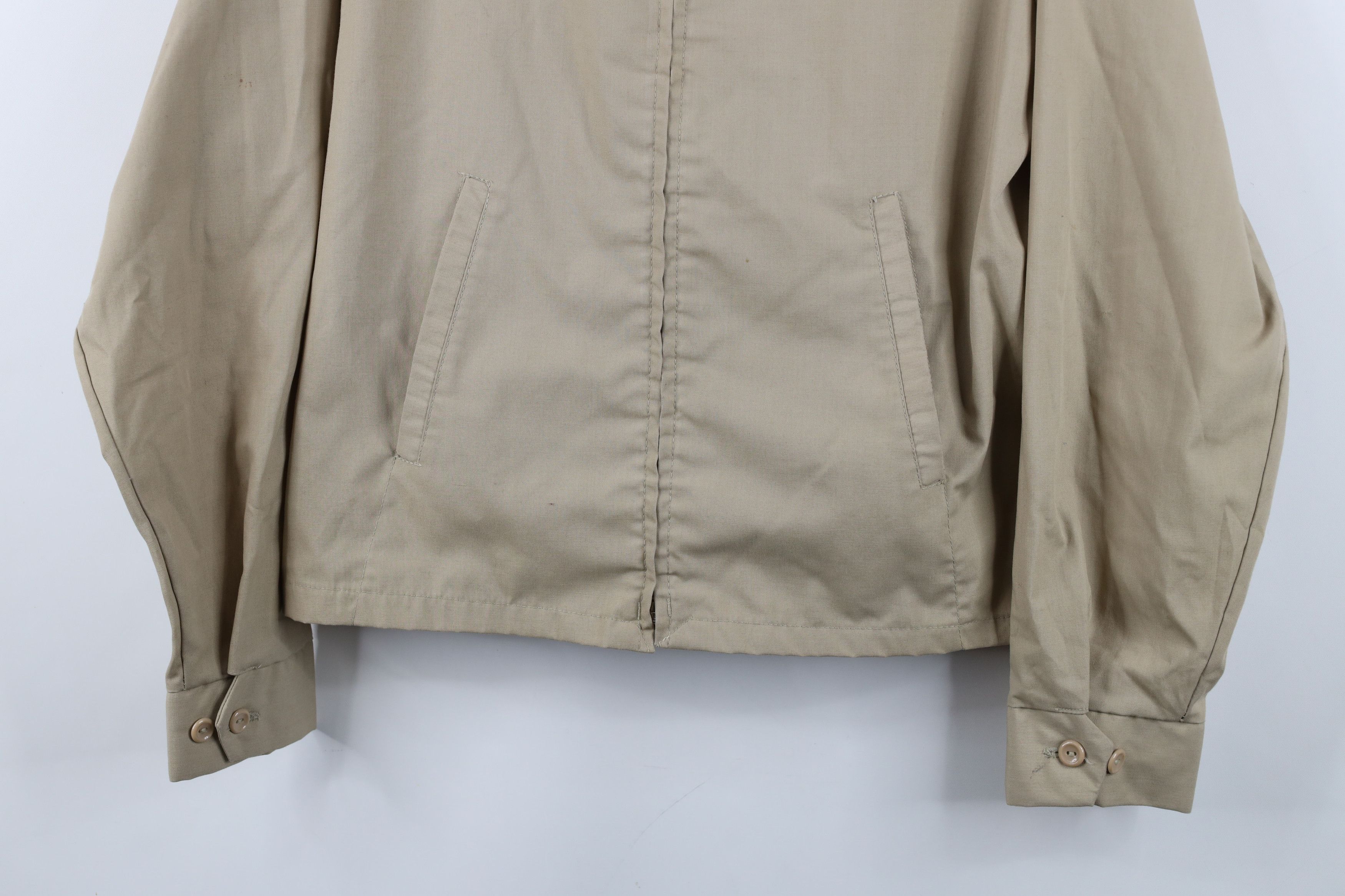 Vintage Vintage 60s 70s Streetwear Racer Bomber Jacket Beige Tan Size US M / EU 48-50 / 2 - 3 Thumbnail