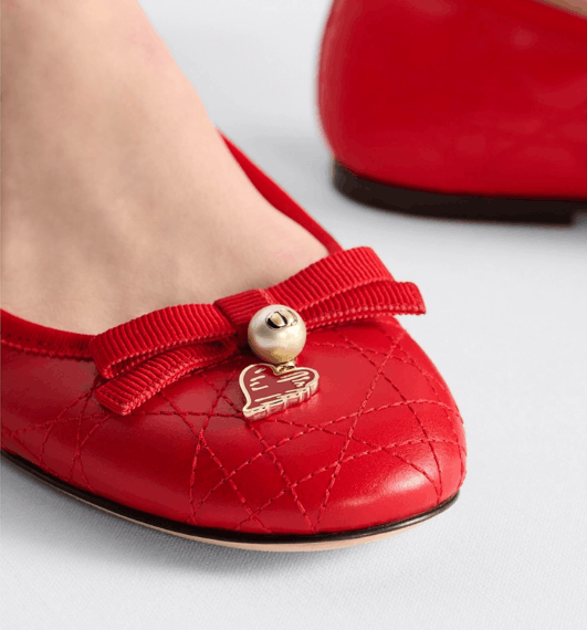 Dior o1w1db10126 KCB918 Ballet Flats in Red Size US 7 / IT 37 - 7 Thumbnail