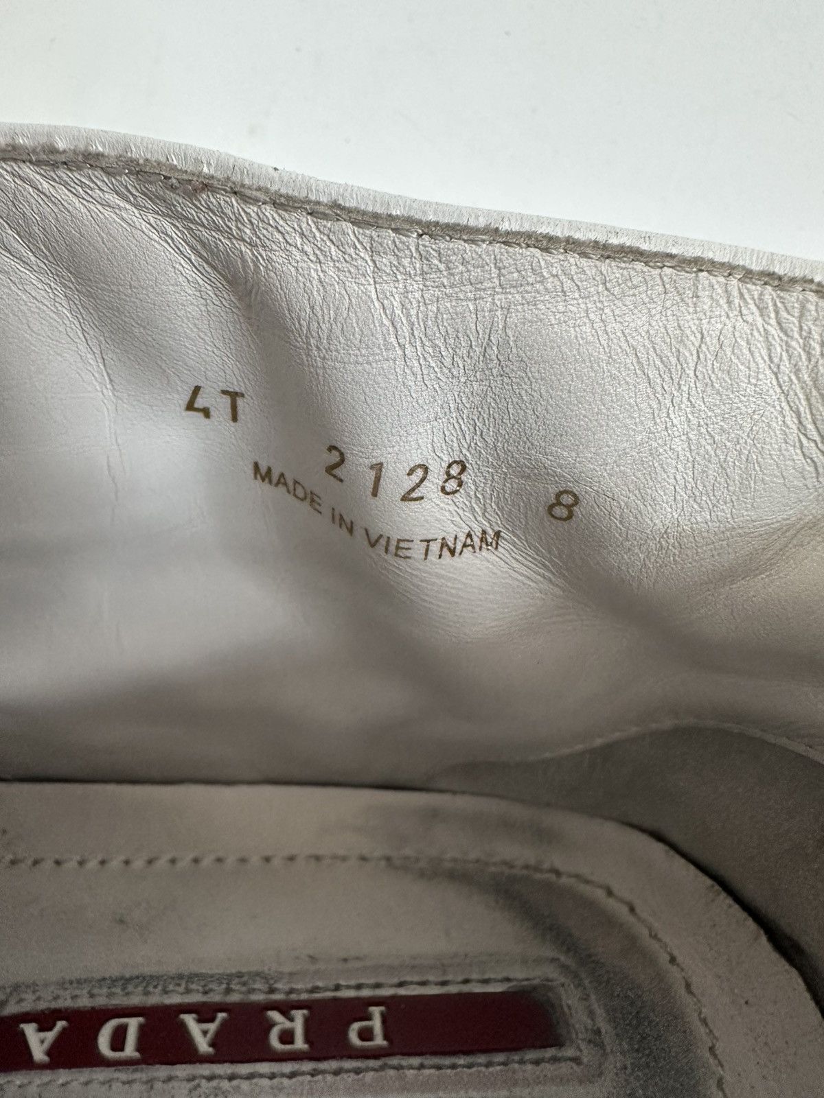 Prada Vintage Prada White Leather High Top Sneakers Size 8 UK Size US 9 / EU 42 - 8 Thumbnail