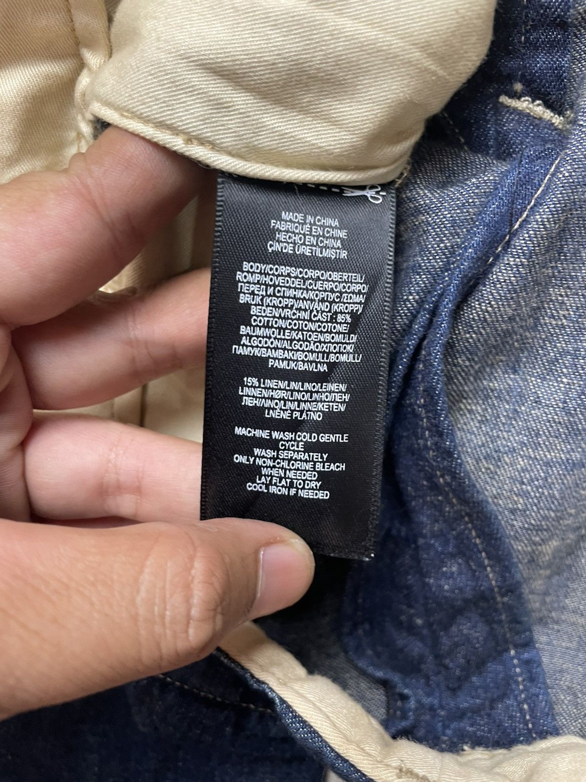 Polo Ralph Lauren × RRL Ralph Lauren × Ralph Lauren Double RL RRL Denim Indigo Linen Cotton Blend Trousers pants Size US 31 - 15 Thumbnail