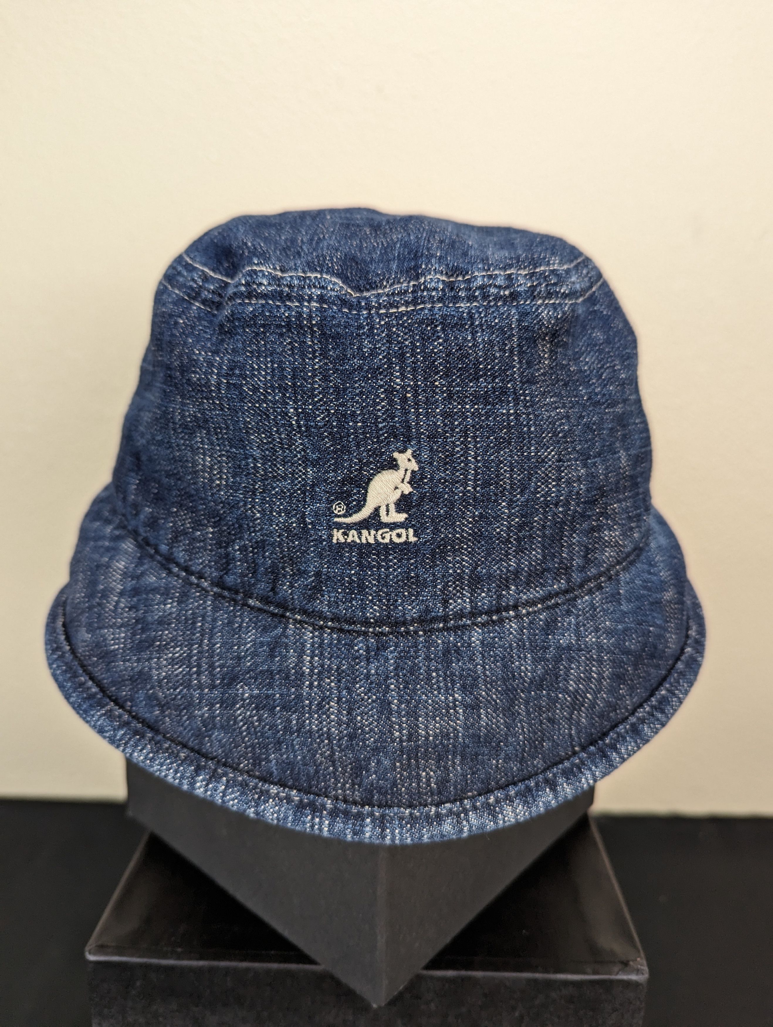 Vintage KANGOL Bucket Hat Blue Denim 80s 90s Old-school Cool