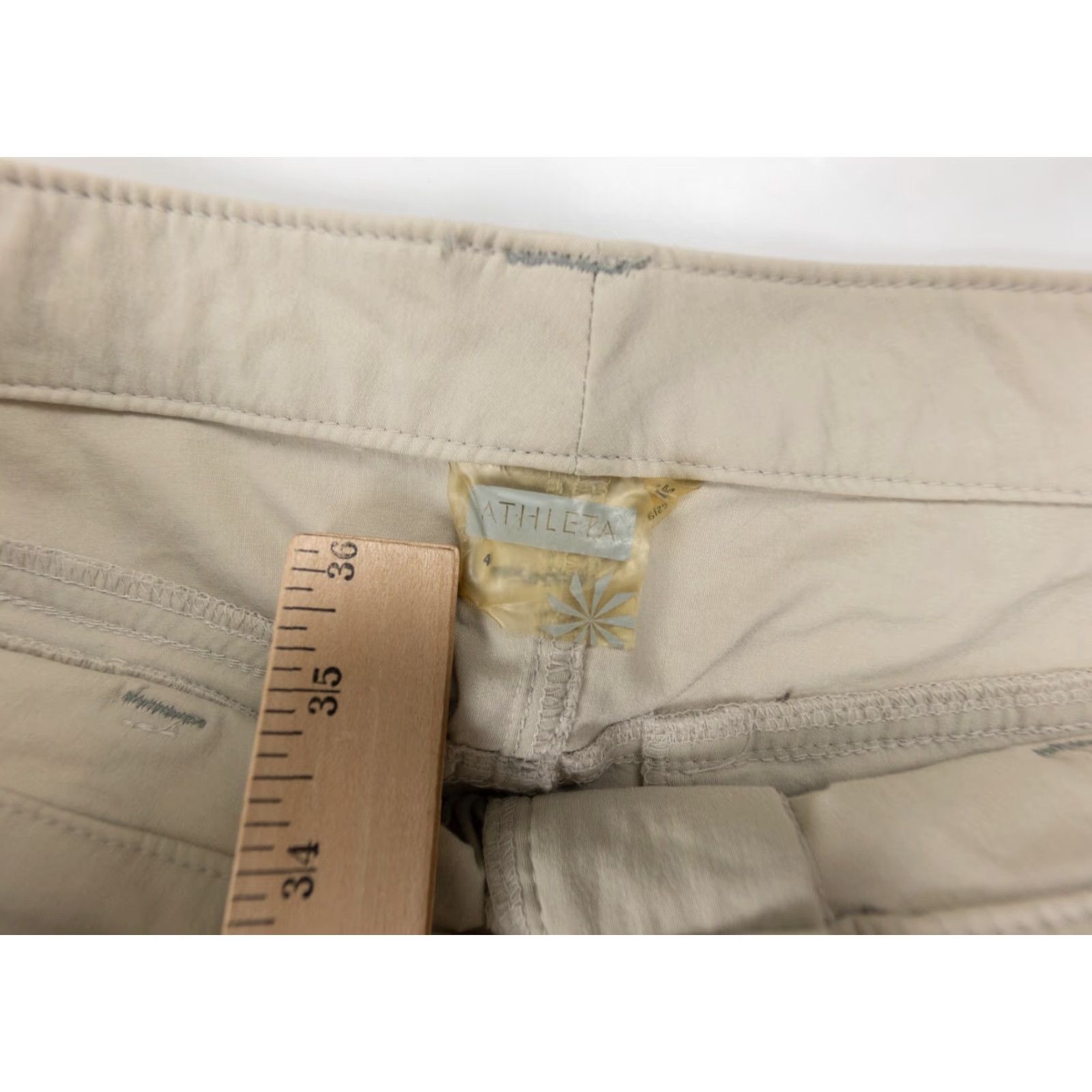 Athleta Athleta Pants Women's 4 Beige Stretch Chino Casual 30" Inseam Regular Outdoor Size 27" / US 4 / IT 40 - 6 Thumbnail