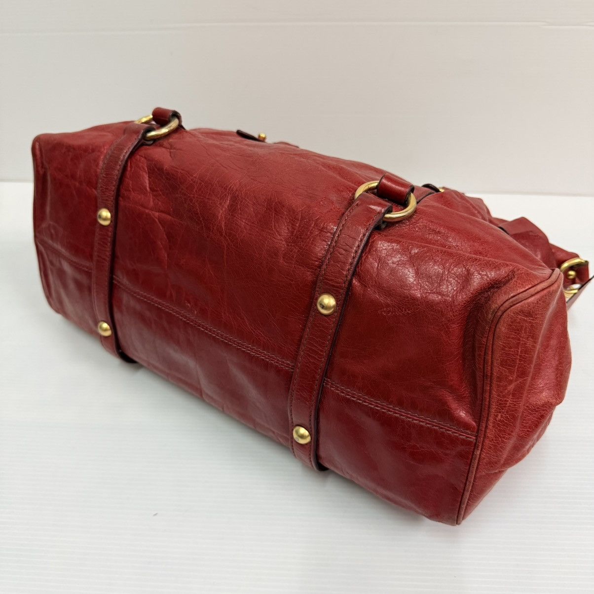 Miu Miu Miu Miu Red Leather Vitello Lux Bow Handbag Size ONE SIZE - 5 Thumbnail