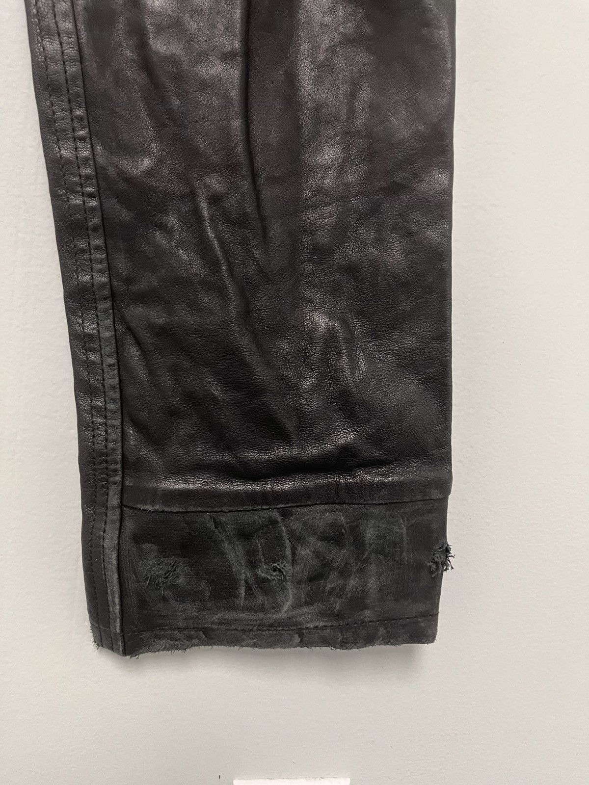 Diesel Distressed leather jeans. Size 29 Size US 29 - 3 Thumbnail