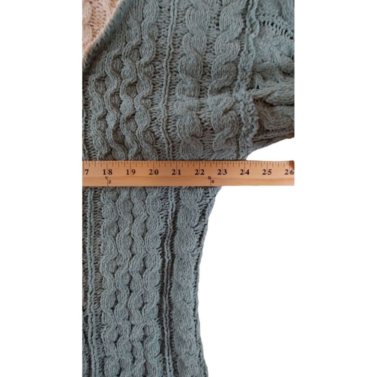 Miss Me Miss Me Colorblock Mixed Media Cable Knit Sweater Large Size L / US 10 / IT 46 - 9 Thumbnail