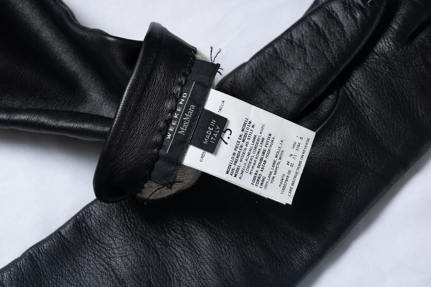 Max Mara Max Mara Weekend, black leather gloves Size ONE SIZE - 4 Thumbnail