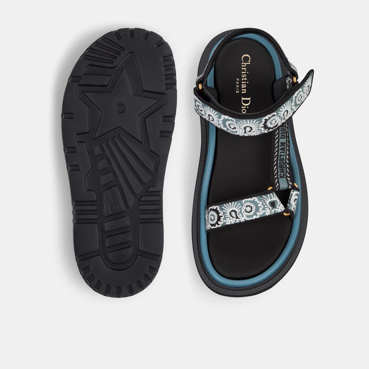 Dior o1bcso1str0225 D-Wave Sandal in Denim Blue Size US 5 / IT 35 - 4 Thumbnail