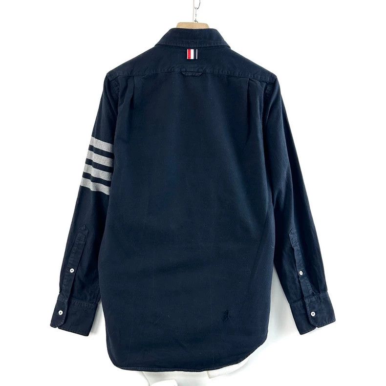 Other Thom Browne Classic blue four stripe shirt Size US S / EU 44-46 / 1 - 2 Thumbnail