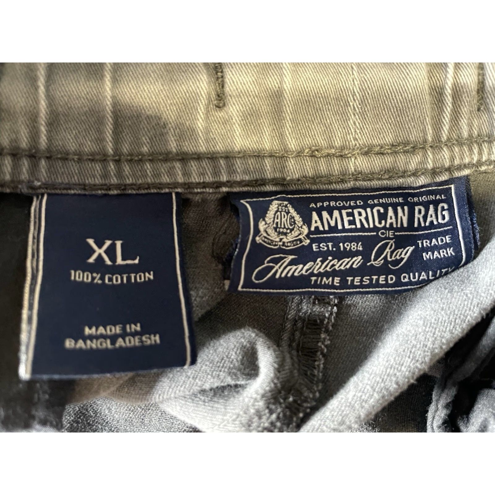 Vintage American Rag Gray Cargo Pants Men XL 100% Cotton Regular Inseam 37 in Size US 36 / EU 52 - 6 Thumbnail