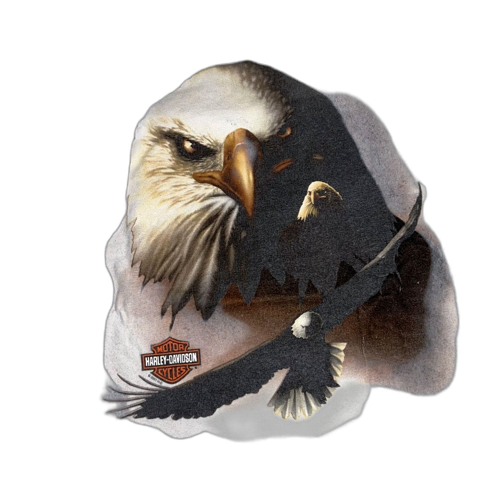 Vintage Vintage Harley Davidson Bald Eagle Rare Graphic XL Shirt 200 Size US XL / EU 56 / 4 - 2 Thumbnail