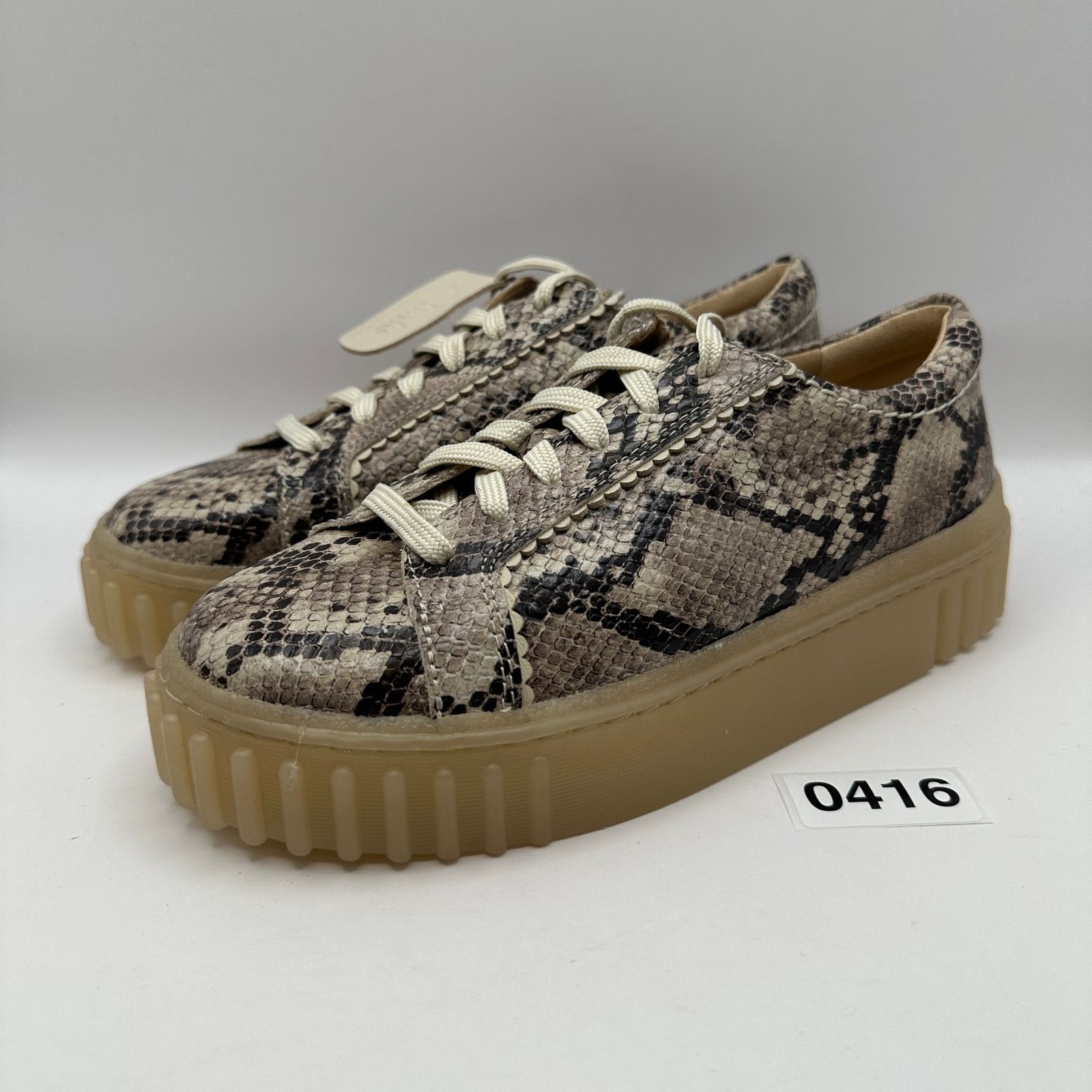 Clarks CLARKS Women's 6.5 MAYHILL WALK Gray/Snake Leather Platform Size US 6.5 / IT 36.5 - 1 Thumbnail