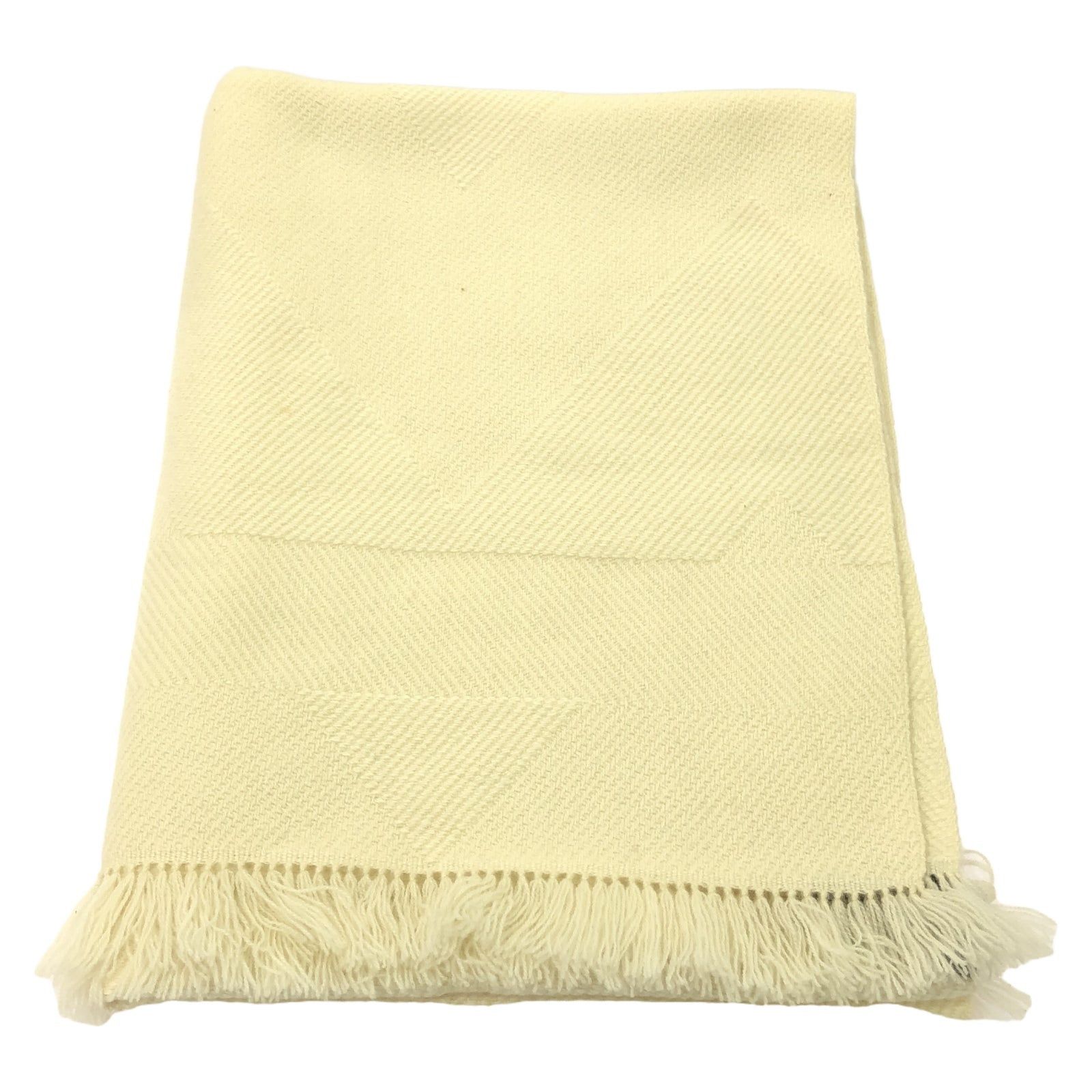 Hermes Hermes Scarf Cashmere White Size ONE SIZE - 1 Thumbnail
