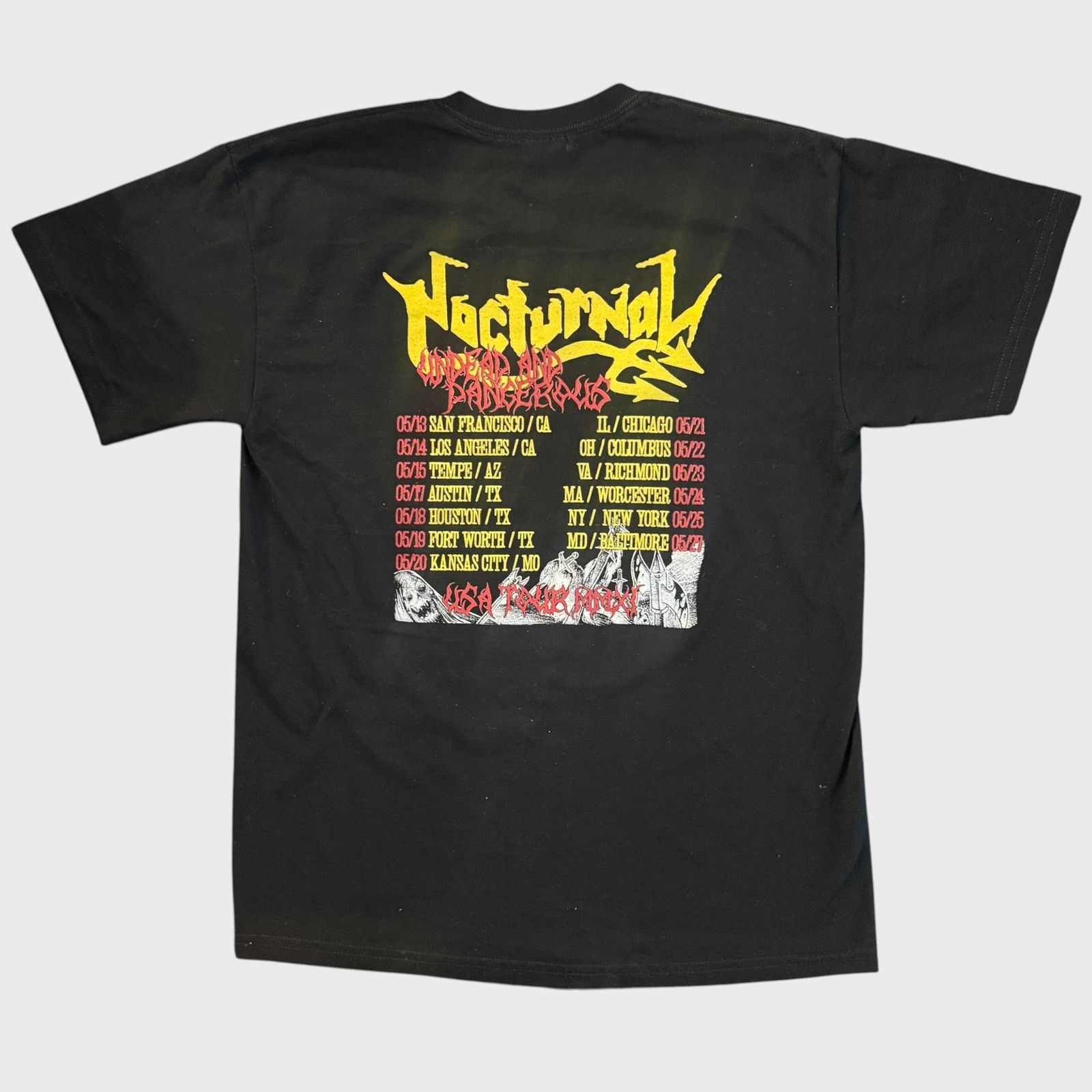 Other Nocturnal Band 2011 Tour Shirt Size M Thrash Black Metal Size US M / EU 48-50 / 2 - 4 Thumbnail