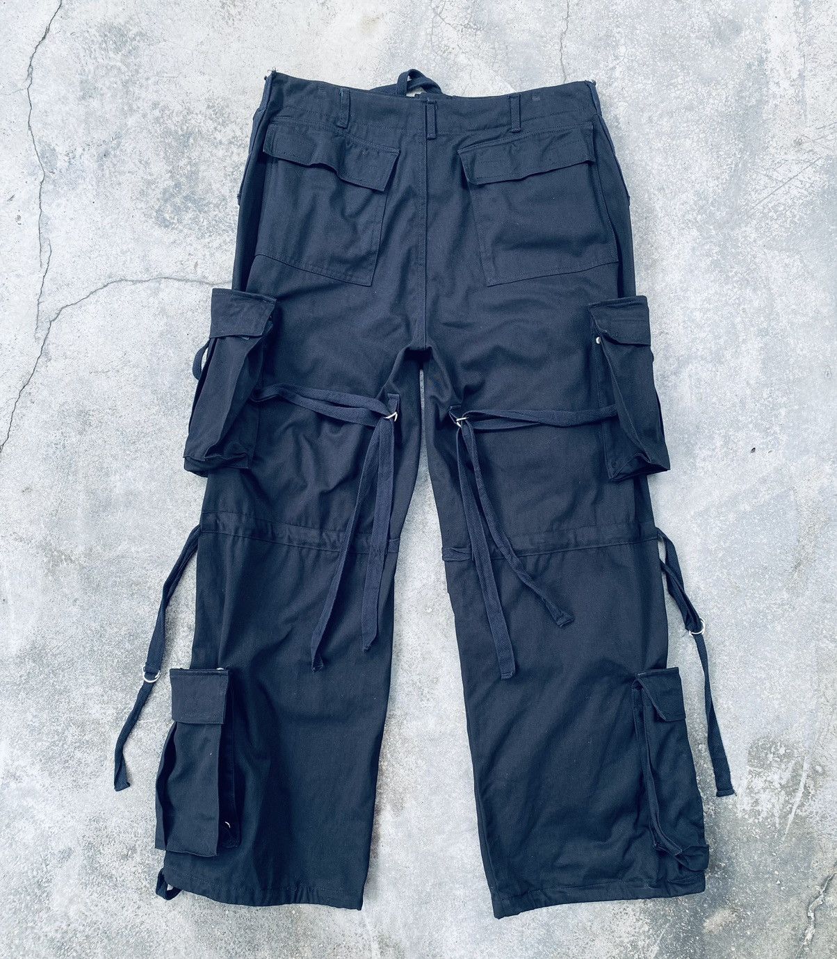 Japanese Brand Vintage Black Barcara Bondage Cargo Pants Size US 34 / EU 50 - 2 Thumbnail