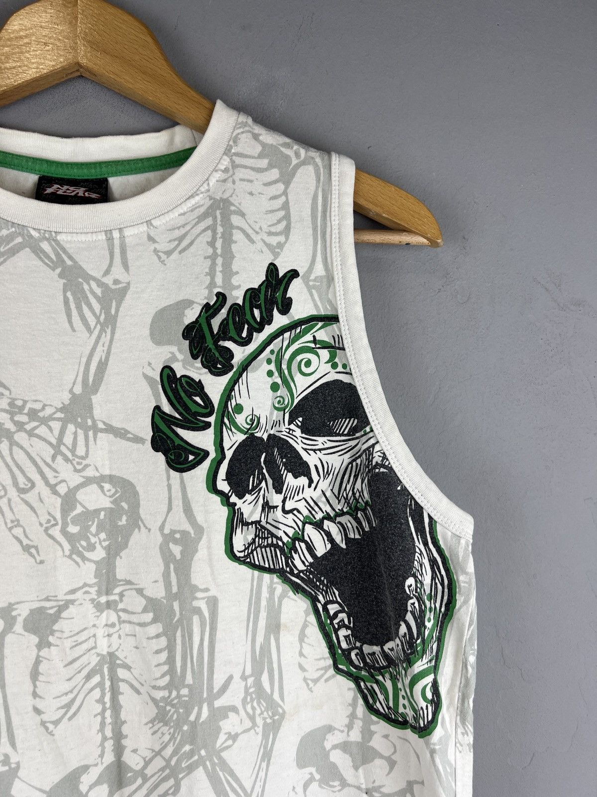 No Fear × Vintage Vintage No Fear Big Skull AOP Y2K Skeleton Tank Top Size US M / EU 48-50 / 2 - 3 Thumbnail