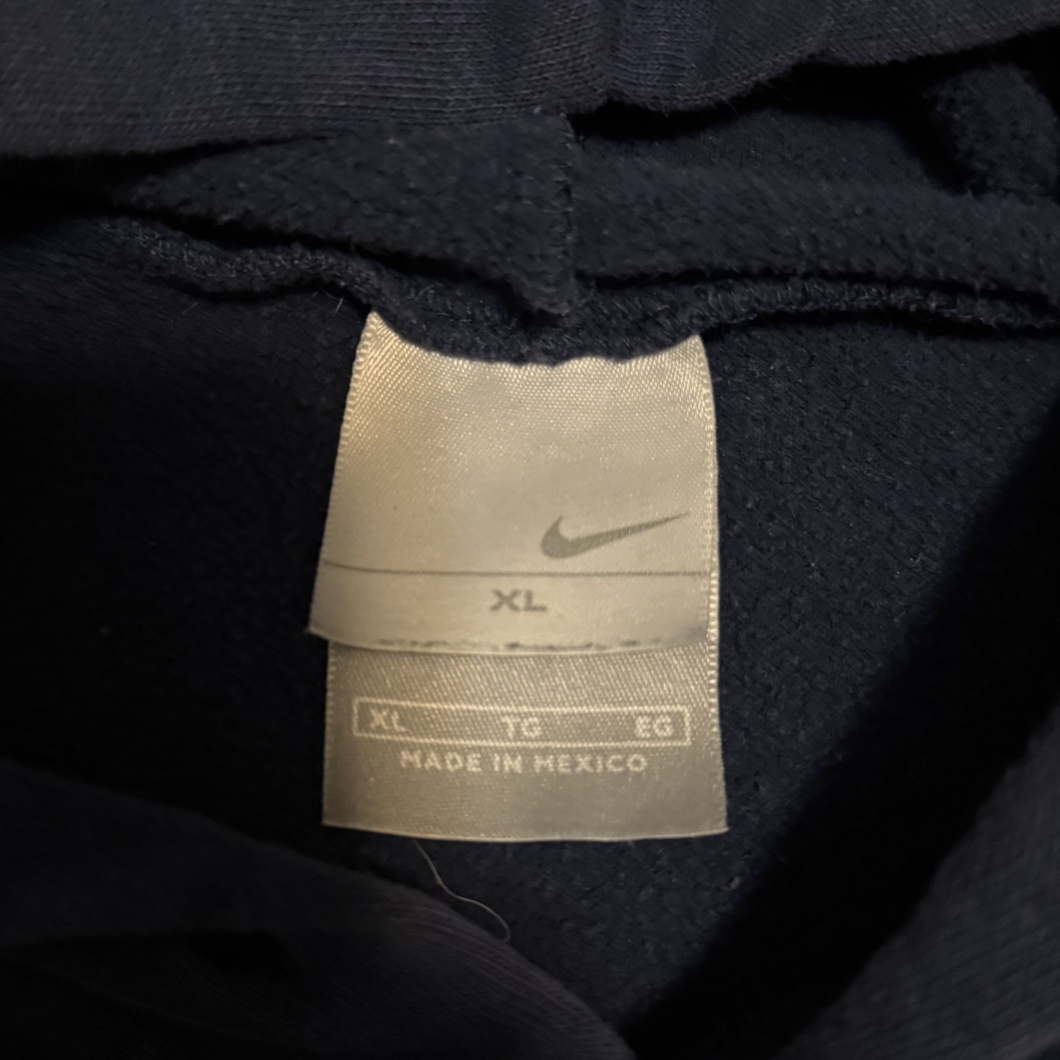 Nike × Vintage Vintage Nike Spellout Hoodie Size XL Navy Y2K Boxy Fit Size US XL / EU 56 / 4 - 4 Thumbnail