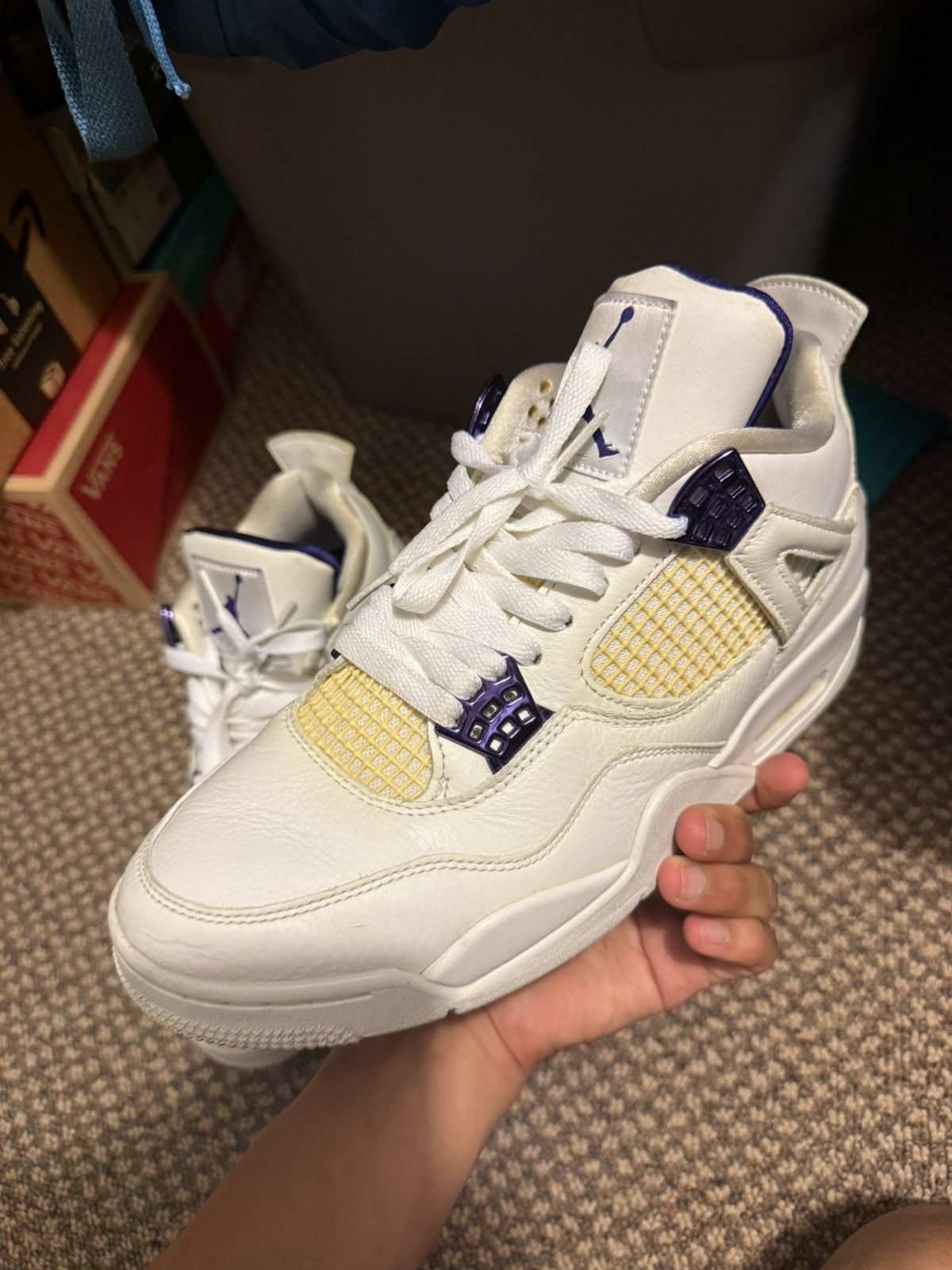 Jordan Brand Jordan 4 Metallic Purple Size US 9.5 / EU 42-43 - 6 Thumbnail