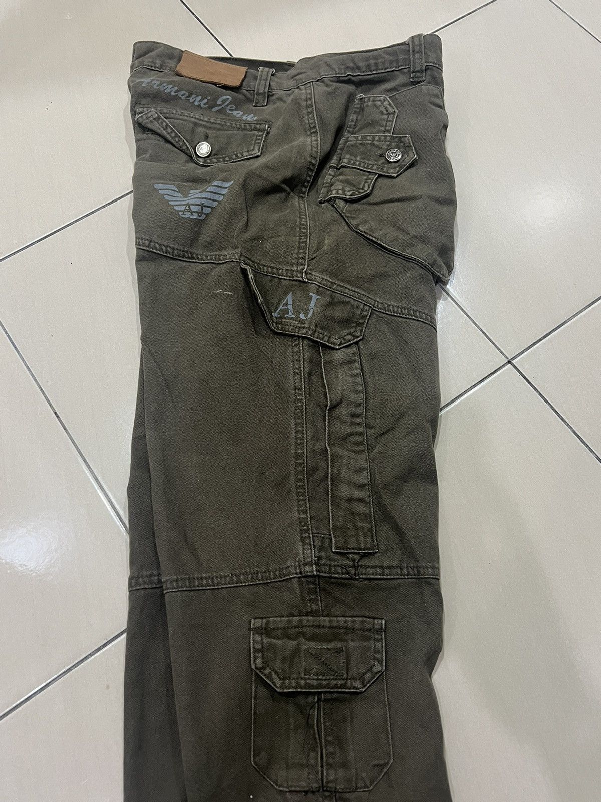 Armani × Vintage Armani Jeans - vintage cargo pants Size US 36 / EU 52 - 11 Thumbnail