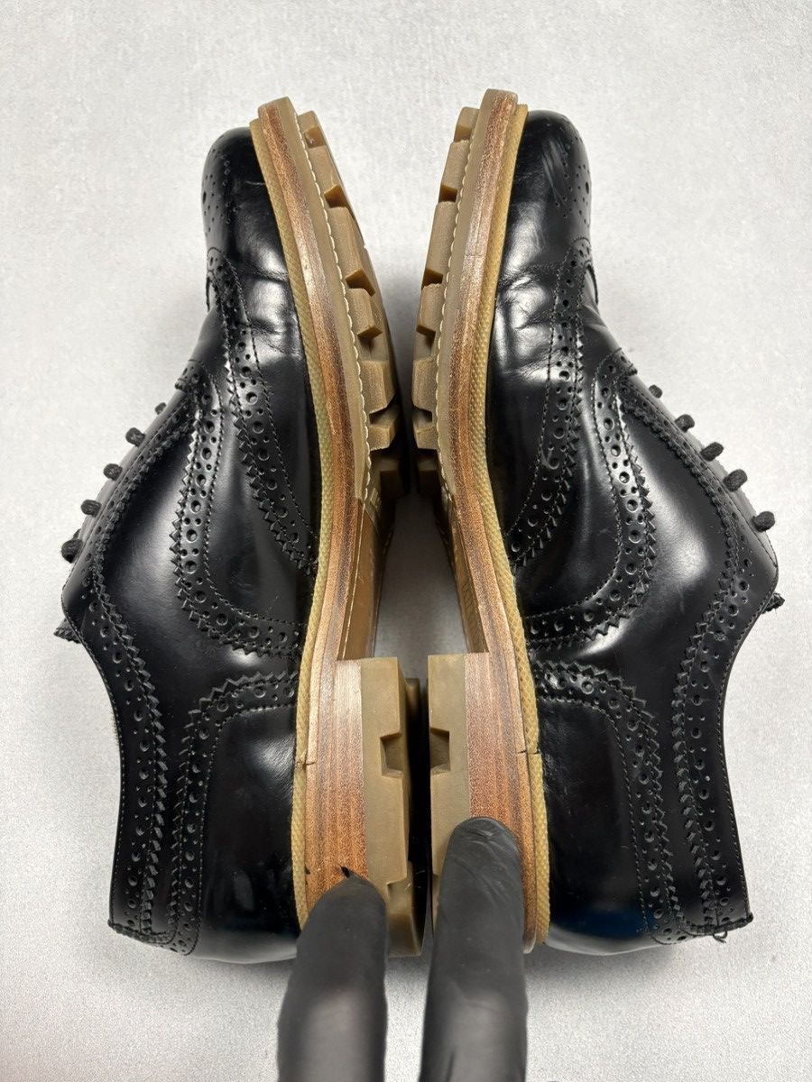 Jil Sander Jil Sander Black Leather Brogue Lug Sole Shoes Size 39 Rare Size US 6 / EU 39 - 5 Thumbnail