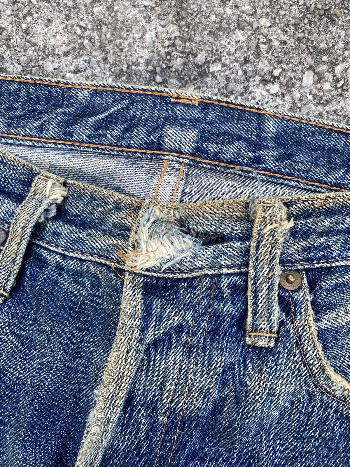 Denime Denime Japan Thrashed Distressed Selvedge Denim Size US 30 / EU 46 - 13 Thumbnail
