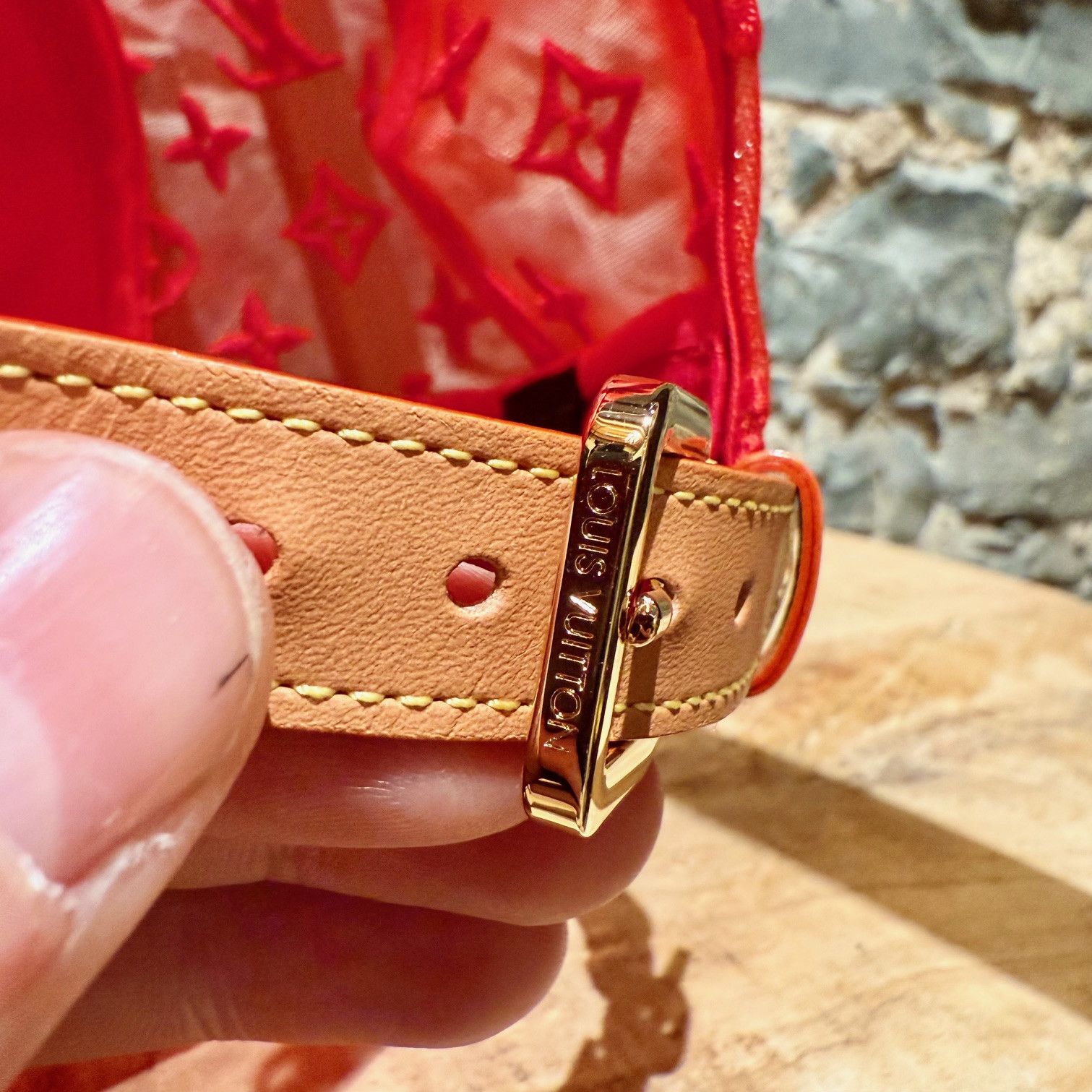 Louis Vuitton Louis Vuitton Red Mesh LV Soho Exclusive Everyday Cap Size ONE SIZE - 7 Thumbnail