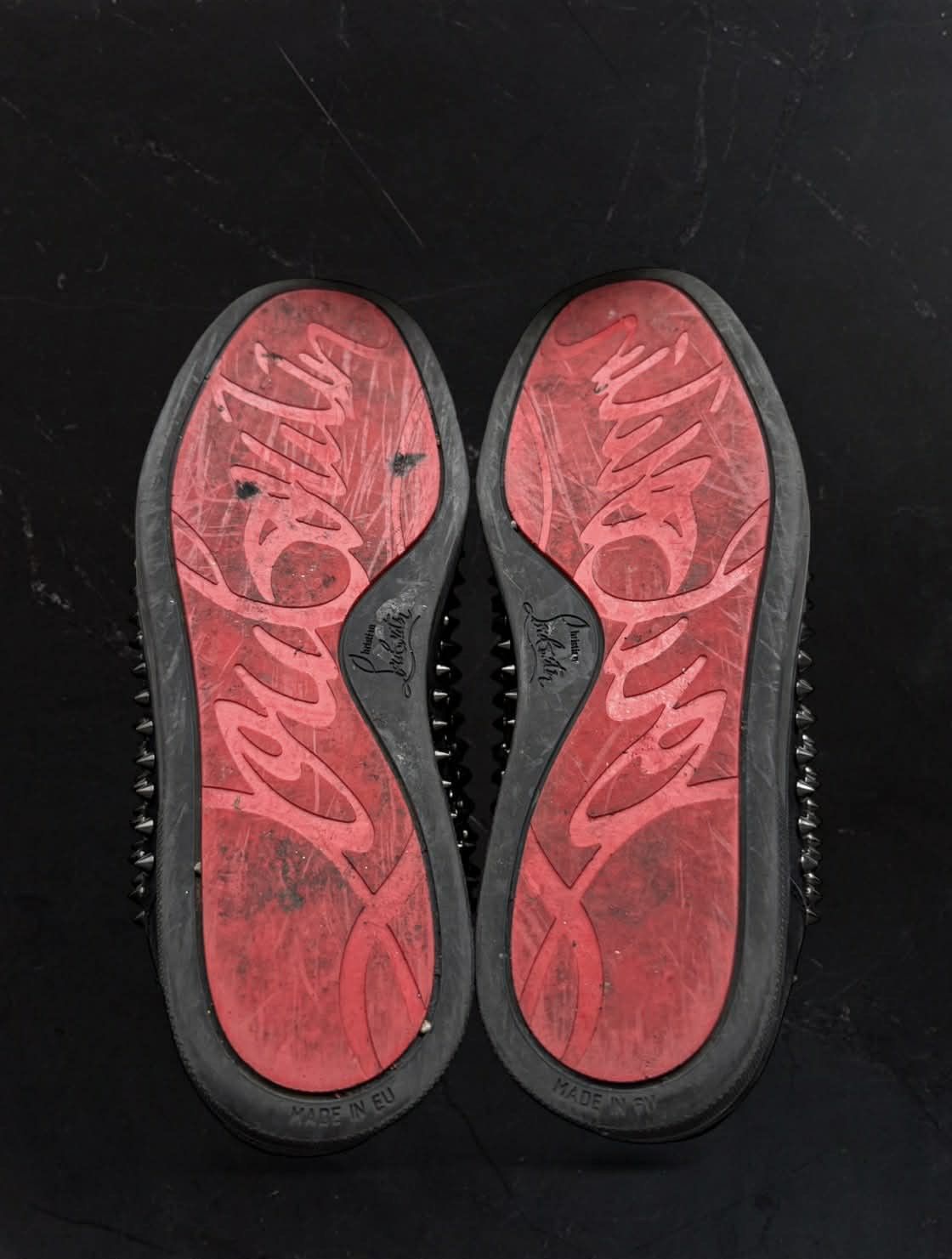 Christian Louboutin Red Bottoms by Christian Louboutin “Triple Black Spike” Size US 8 / EU 41 - 6 Thumbnail